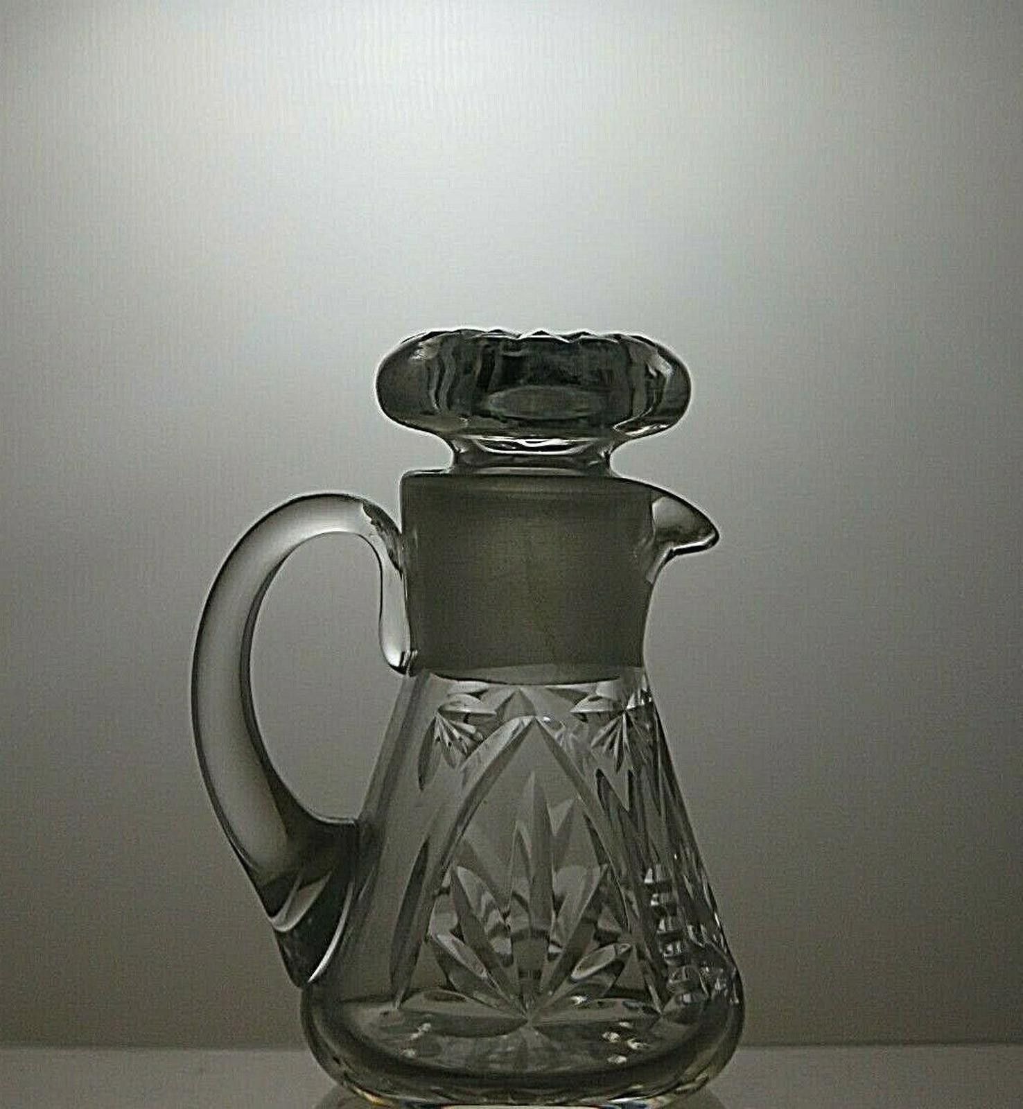 The Unbranded Brand Vintage Lead Crystal Cut Glass Bottle & Lid 5 1/8" Size ONE SIZE - 2 Thumbnail