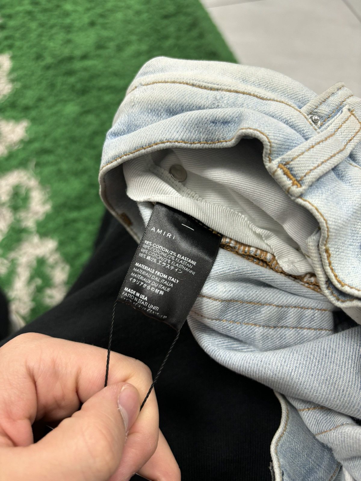 Amiri Amiri mx2 blue black white bandana 32 Size US 32 / EU 48 - 3 Thumbnail