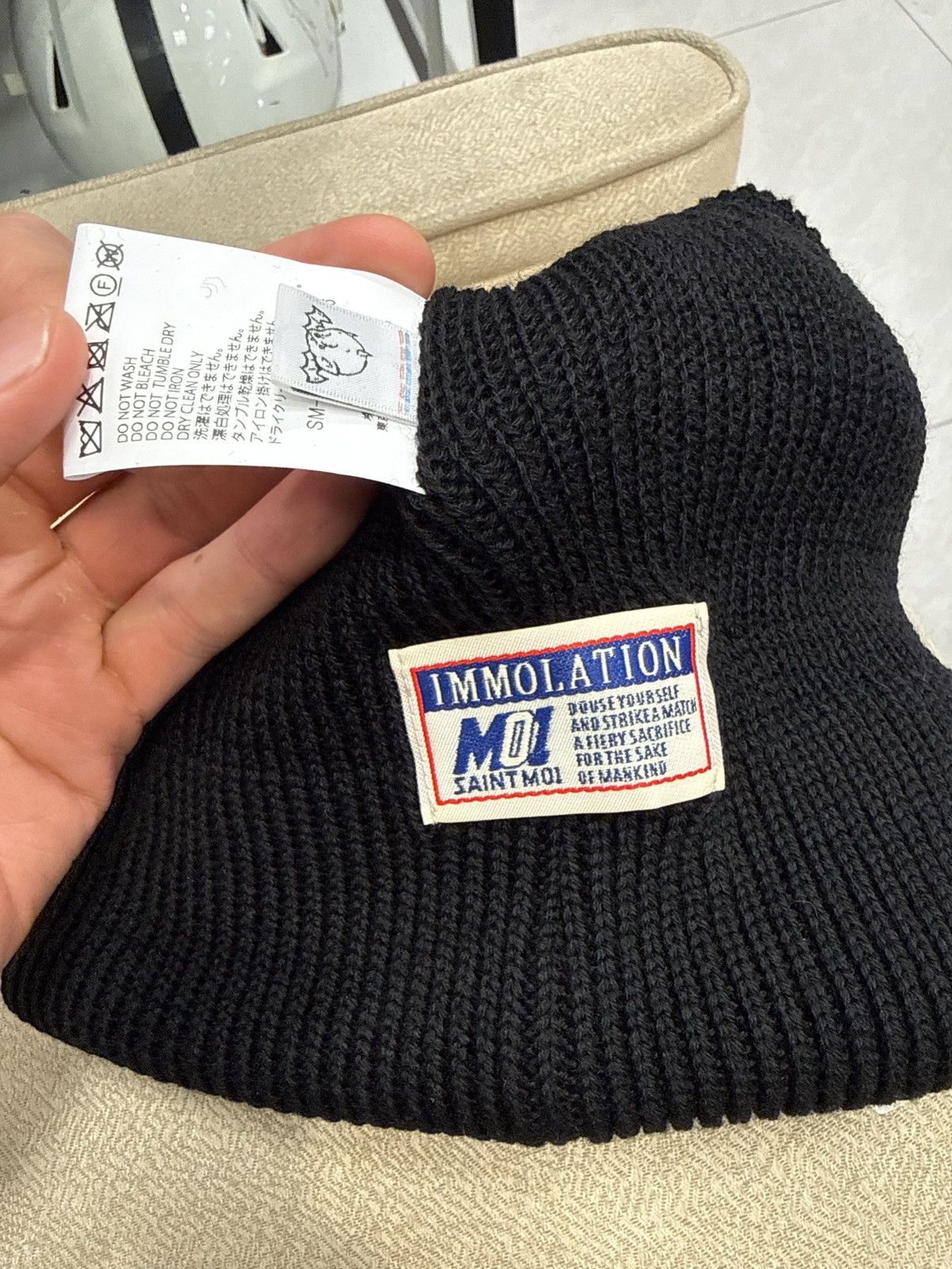 Saint Michael Saint Michael Patch Beanie Black Size ONE SIZE - 5 Thumbnail