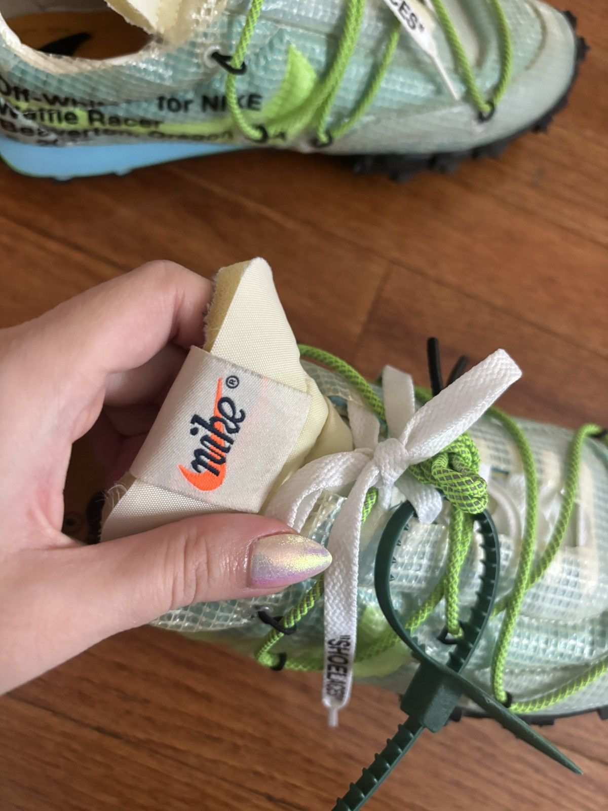 Nike × Off-White Off-White x Nike Wmns Waffle Racer 'Vivid Sky' 2019 size 10 Size US 10 / IT 40 - 5 Thumbnail
