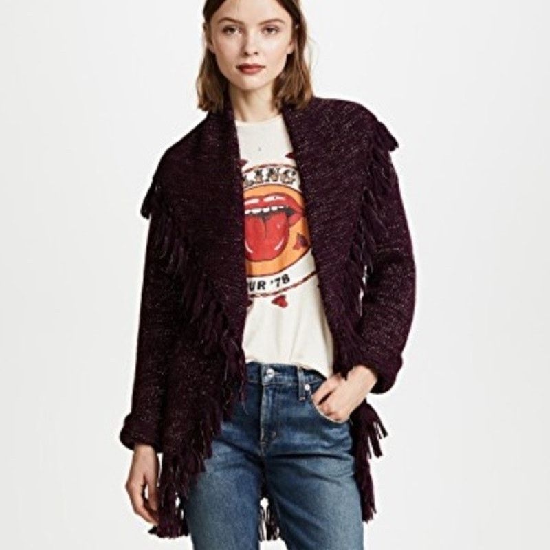 LoveShackFancy LoveShackFancy Tassel Shawl Baby Alpaca Cardigan Sweater Size XS / US 0-2 / IT 36-38 - 8 Thumbnail