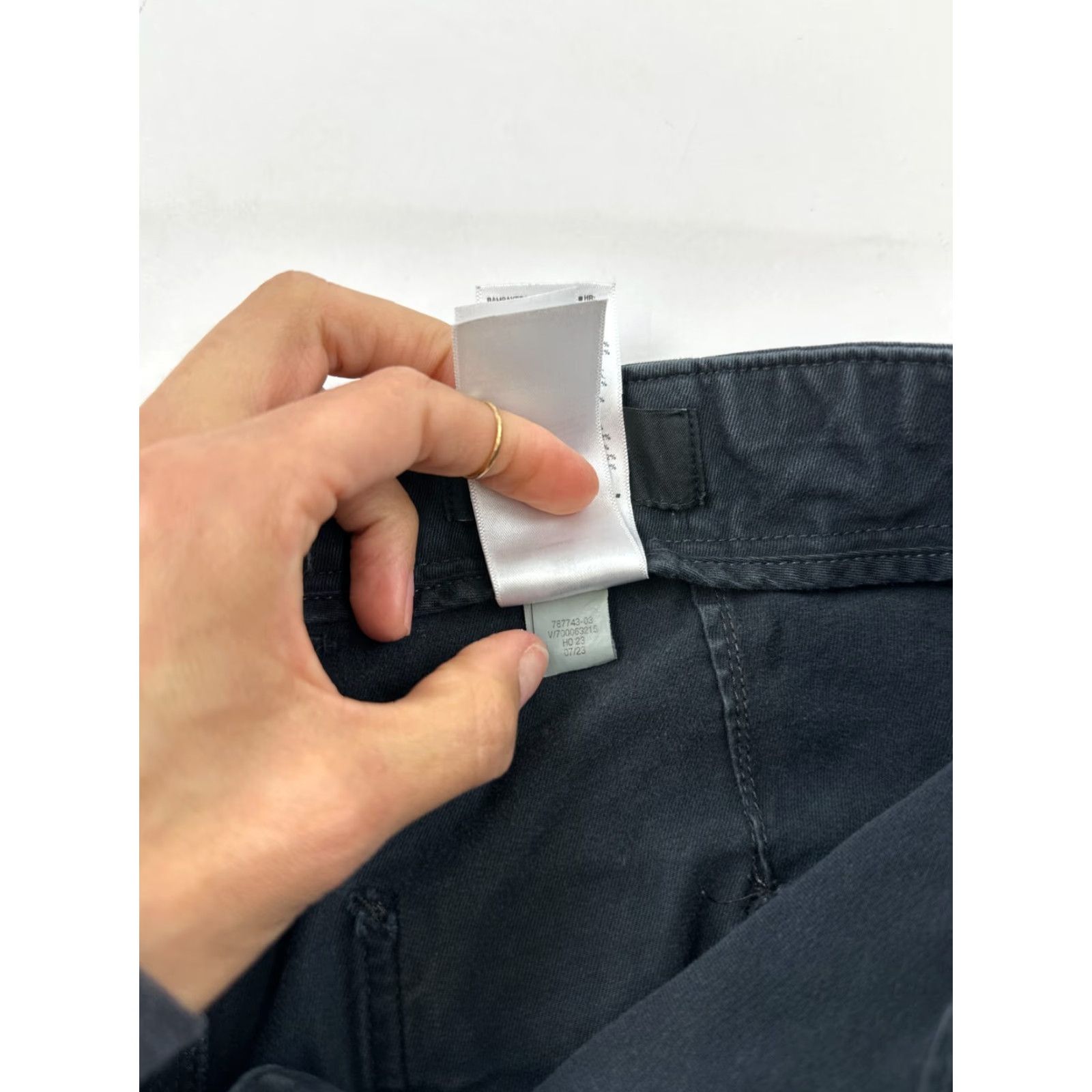 Banana Republic Banana Republic Gray Cotton Chino Pants Womens 8 Slim Mid Rise Casual Workwear Size 30" / US 8 / IT 44 - 6 Thumbnail