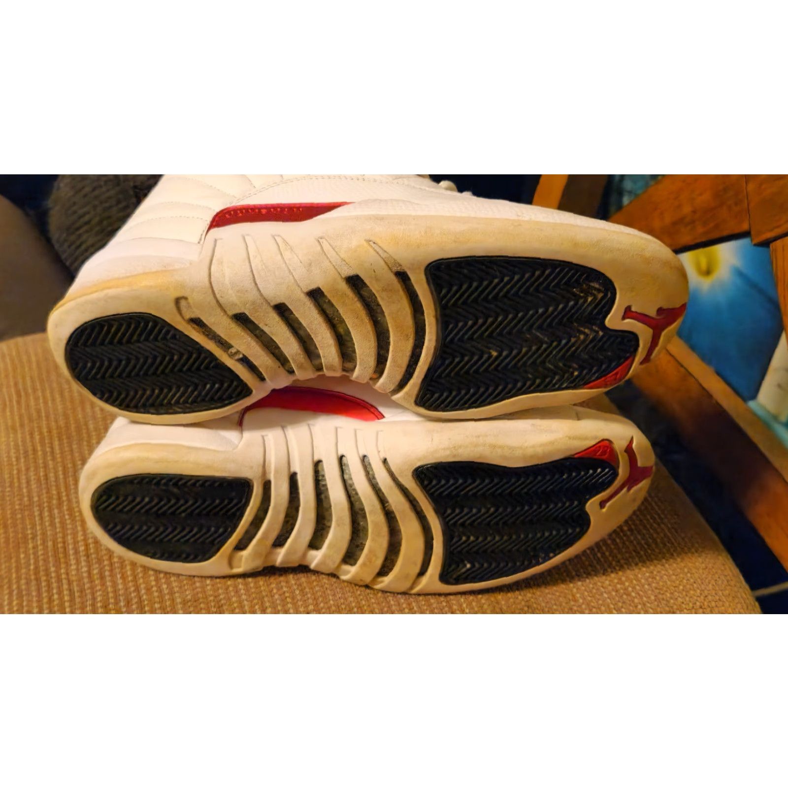 Jordan Brand Air Jordan 12 Retro Twist Sneakers Men's 8.5 White Leather Athletic CT8013-106 Size US 9 / EU 42 - 4 Thumbnail