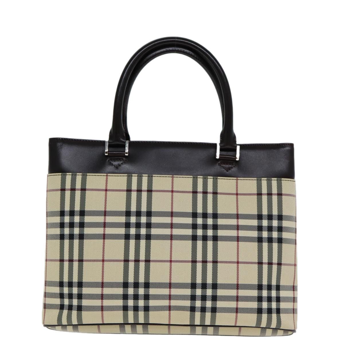 Burberry Burberry Nova Check Hand Bag Canvas Beige Size ONE SIZE - 2 Thumbnail