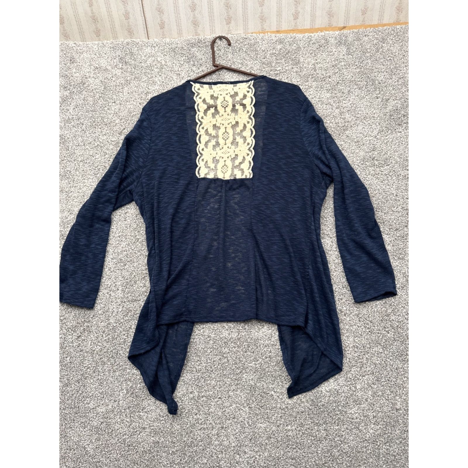 Vintage M Fasis Boho Cardigan Sweater Womens Size M Lace Back Open Front Lightweight Sheer Casual - Mens? Size M / US 6-8 / IT 42-44 - 6 Thumbnail