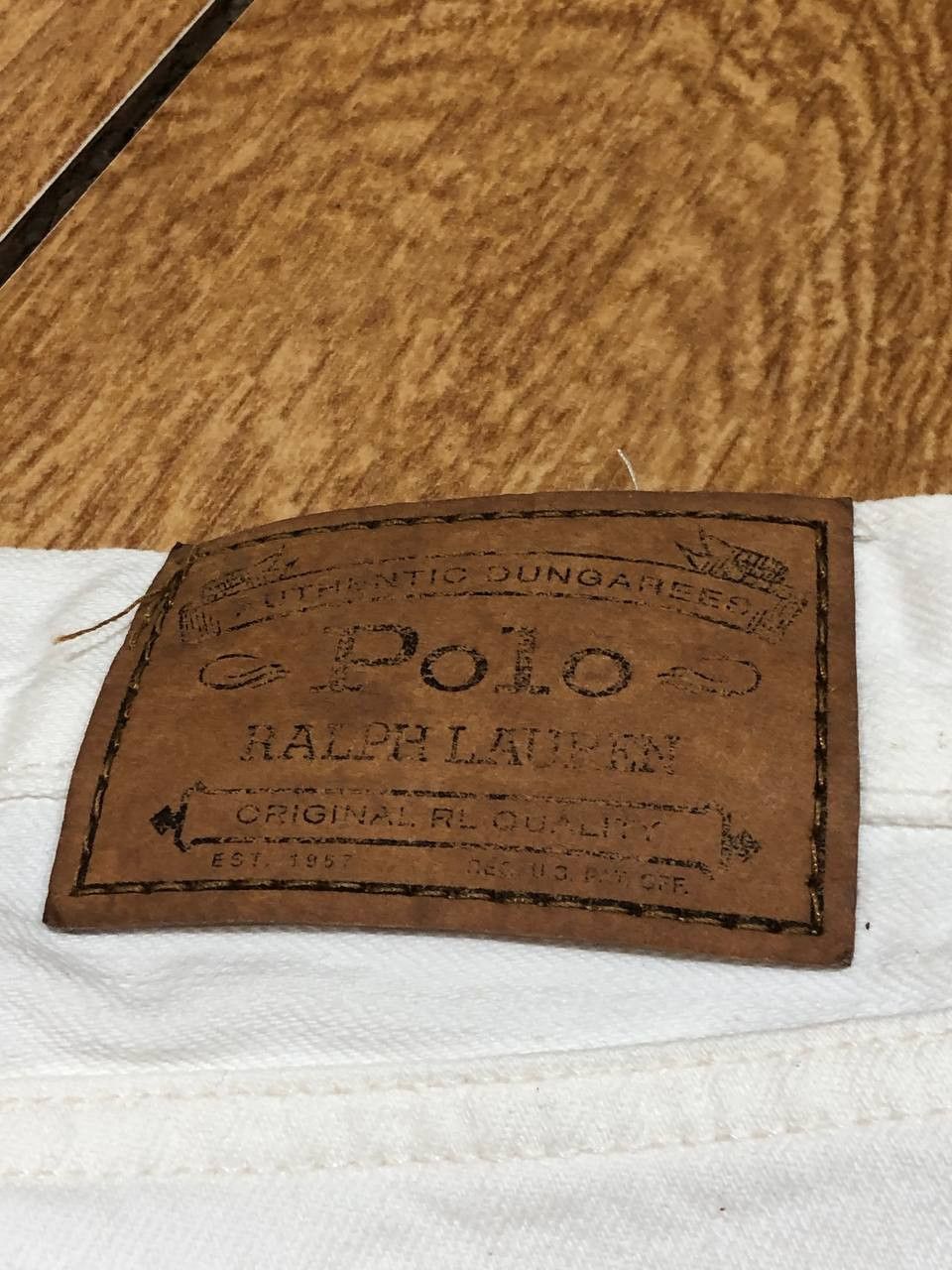 Polo Ralph Lauren vintage Denim pants white logo Polo Ralph Lauren jeans Y2K Size US 36 / EU 52 - 6 Thumbnail