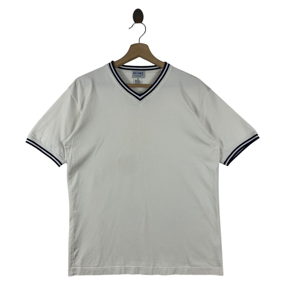 Beams Plus × Japanese Brand BEAMS japanesebrand plain ringer v neck tee Size US M / EU 48-50 / 2 - 1 Thumbnail
