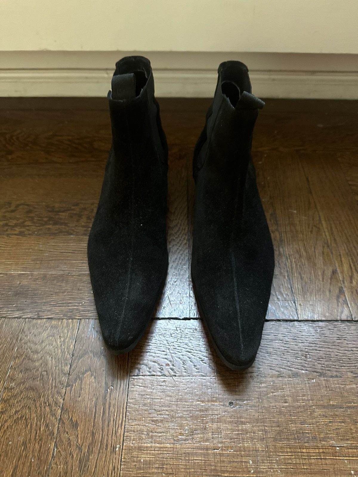 Other Made in UK Black Suede Winklepickers - Mod Beatle Boot 9 Size US 9 / EU 42 - 1 Thumbnail
