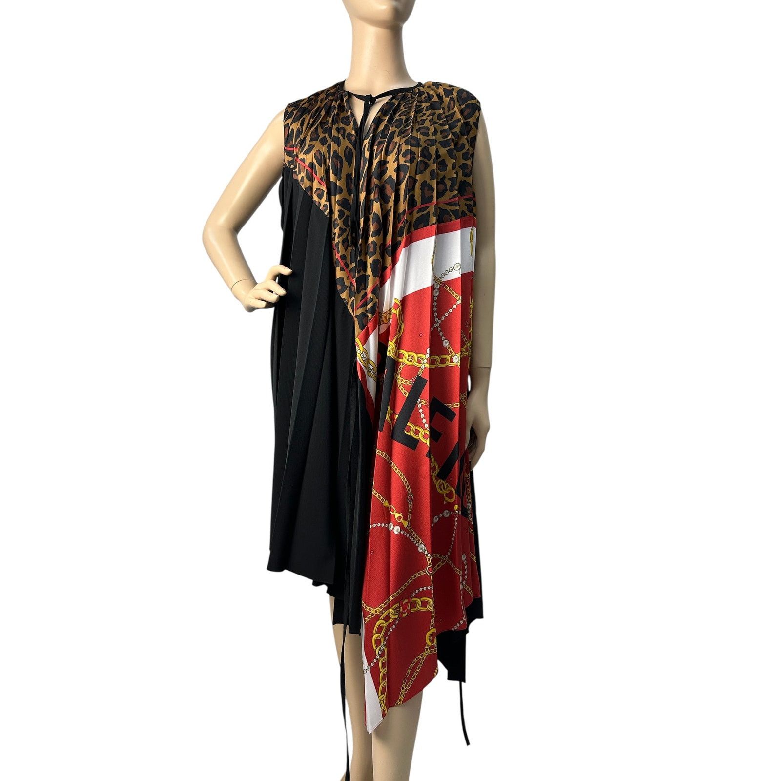 Balenciaga BALENCIAGA Floral & Logo Print Scarf Dress In Multicolor Size XS / US 0-2 / IT 36-38 - 1 Thumbnail