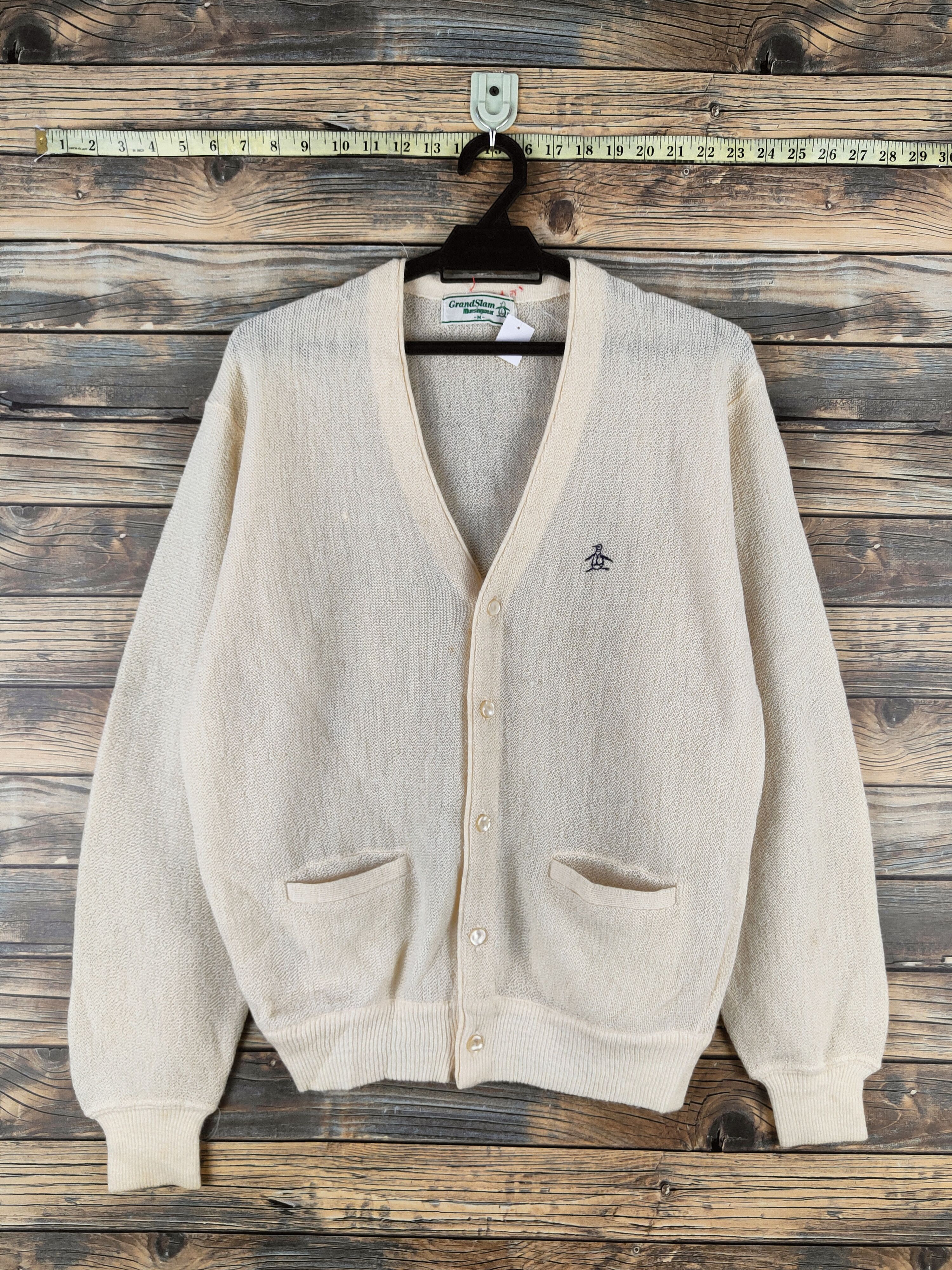 Grand Slam DL Grand Slam-Musingwear Beige Knitwear Cardigan #46-163 Size US M / EU 48-50 / 2 - 1 Thumbnail