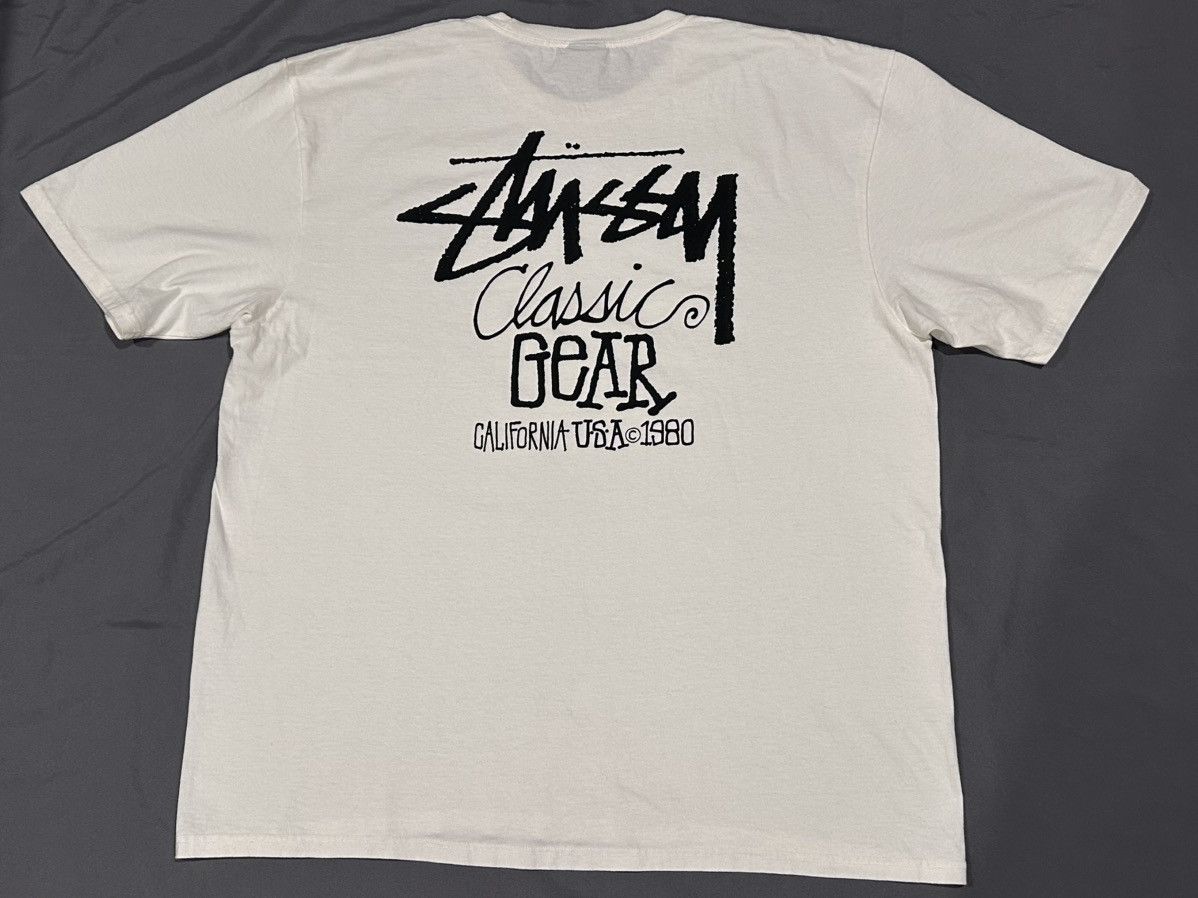 Stussy Stüssy XL Classic Gear Pigment Dyed Tee Natural Size US XL / EU 56 / 4 - 2 Thumbnail