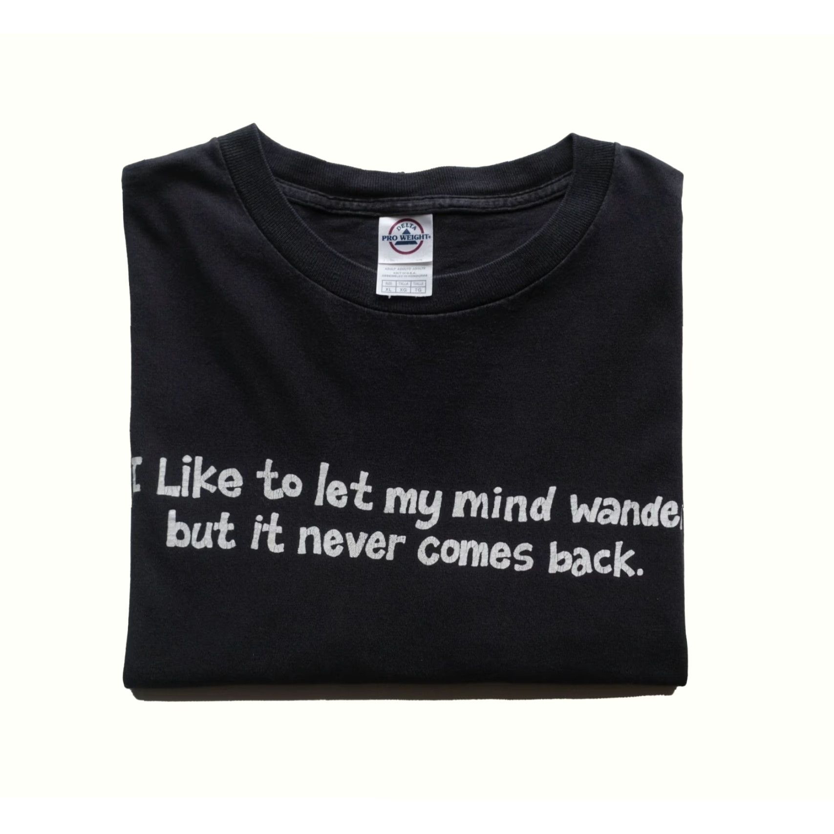 Delta Delta Pro Weight T-Shirt XL Men Black USA 90s Y2K Funny Cropped Comedy Shirt Size US XL / EU 56 / 4 - 2 Thumbnail