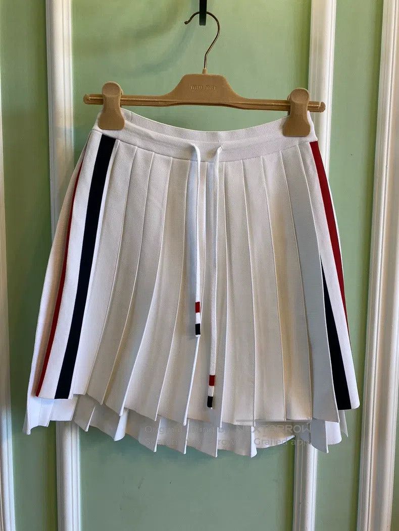 Thom Browne Thom Browne White drawstring pleated skirt Size 26" / US 2 / IT 38 - 4 Thumbnail