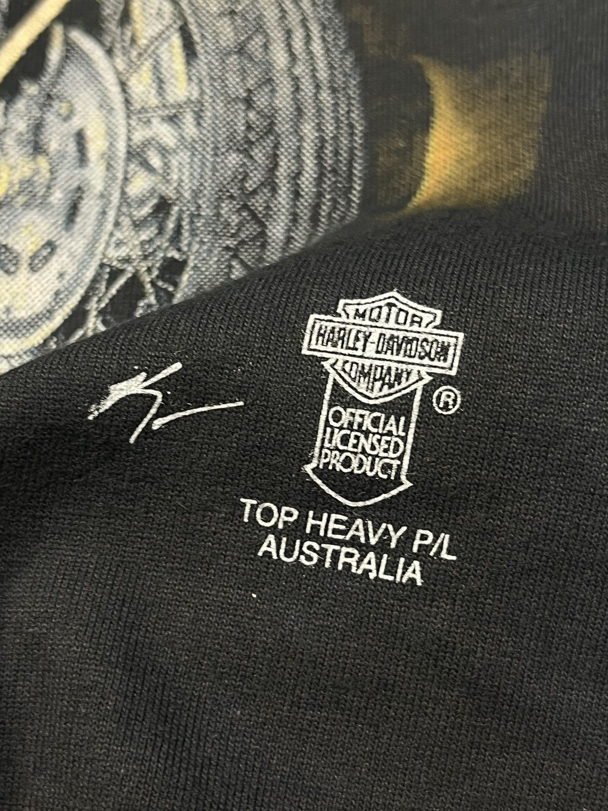 Harley Davidson × Man Made In Australia × Vintage 1992, VINTAGE 3D EMBLEM HARLEY DAVIDSON MOST WANTED Size US M / EU 48-50 / 2 - 6 Thumbnail