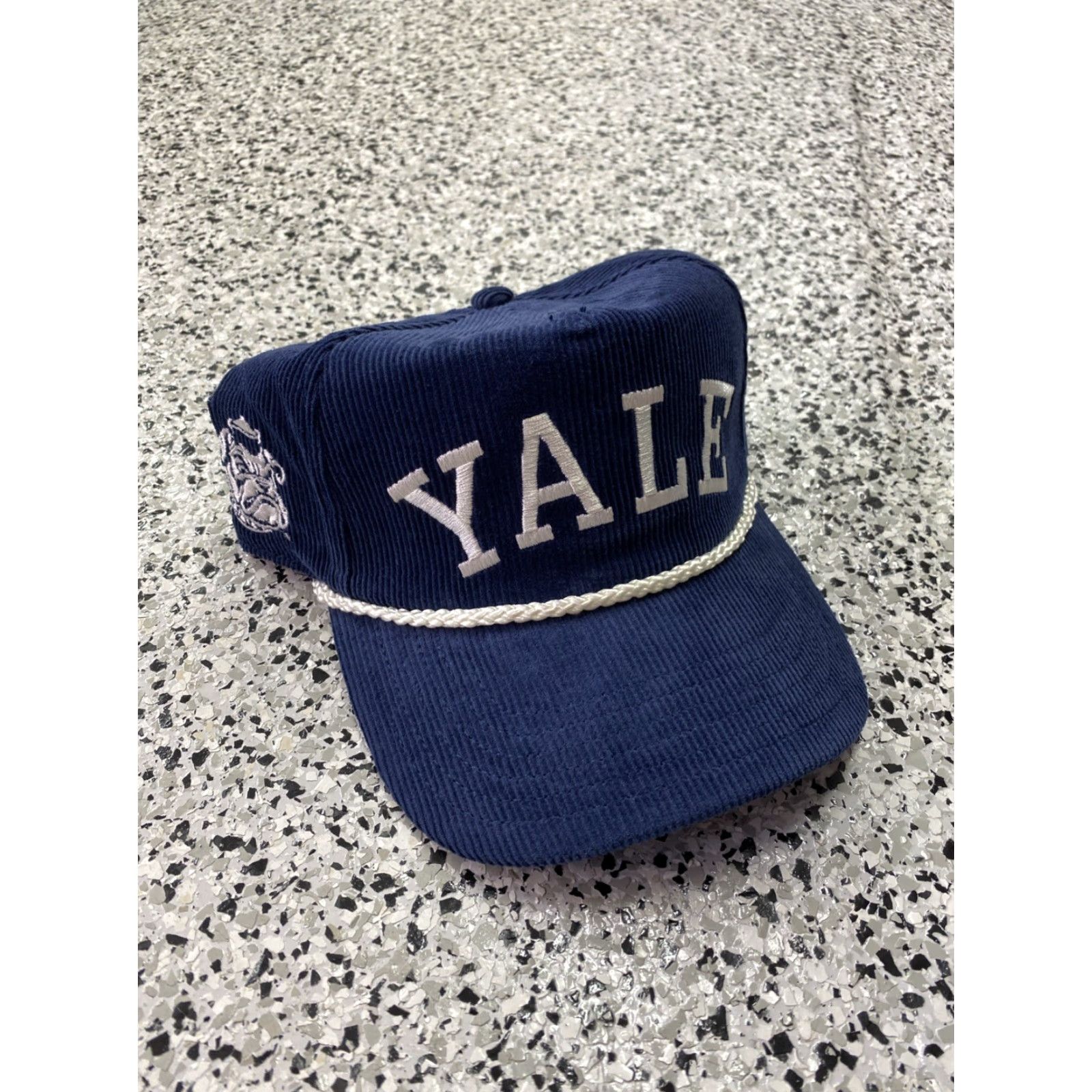 Roper YALE University Bulldogs Corduroy Baseball Hat Rope Accent Logo Navy Retro NEW Size ONE SIZE - 2 Thumbnail