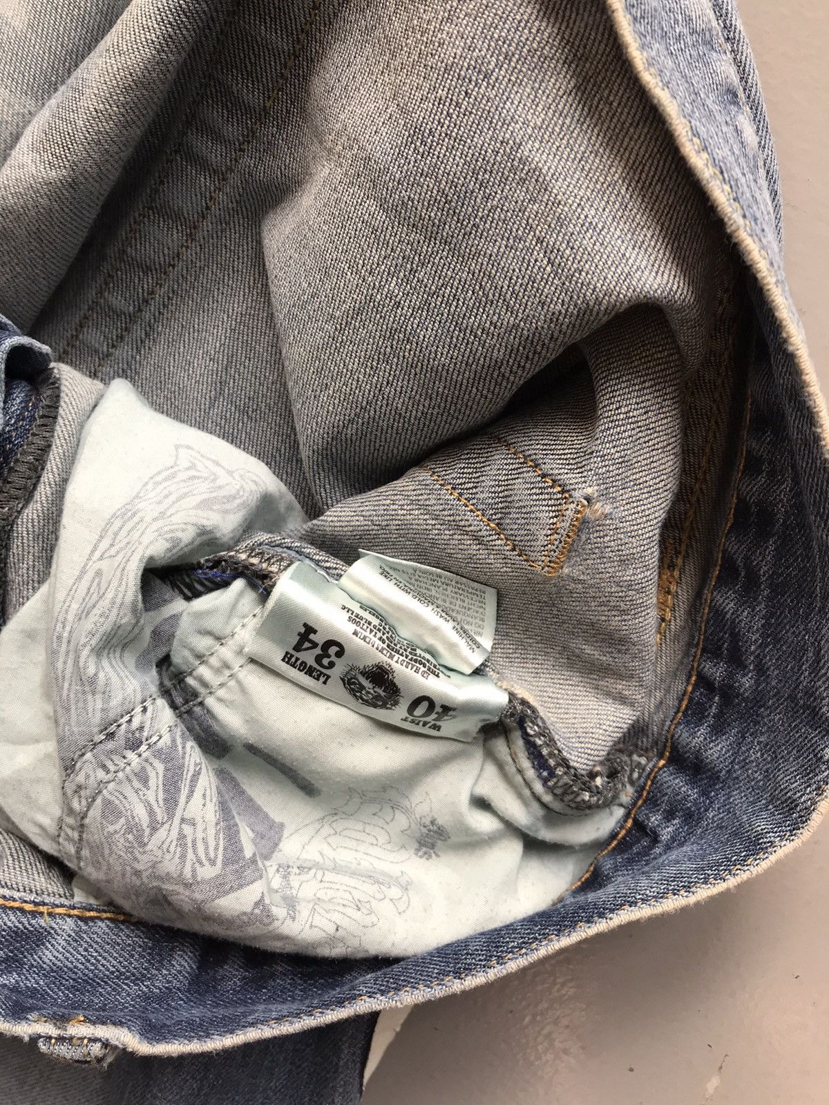 Ed Hardy × Vintage Vintage Edhardy distressed straight fit denim Size US 42 / EU 58 - 10 Thumbnail