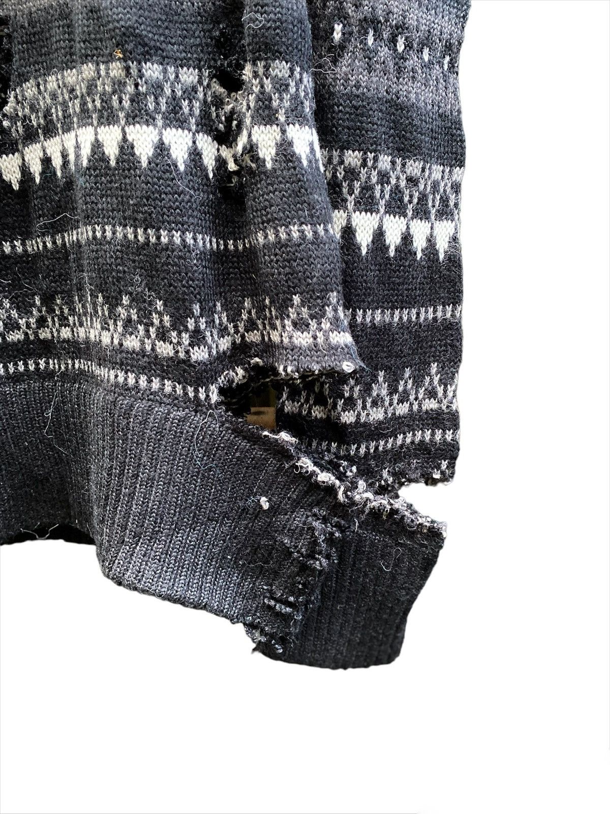 If Six Was Nine × Junya Watanabe × Le Grande Bleu (L.G.B.) Japanese No ID Distressed knit sweater number nine style Size US M / EU 48-50 / 2 - 4 Thumbnail