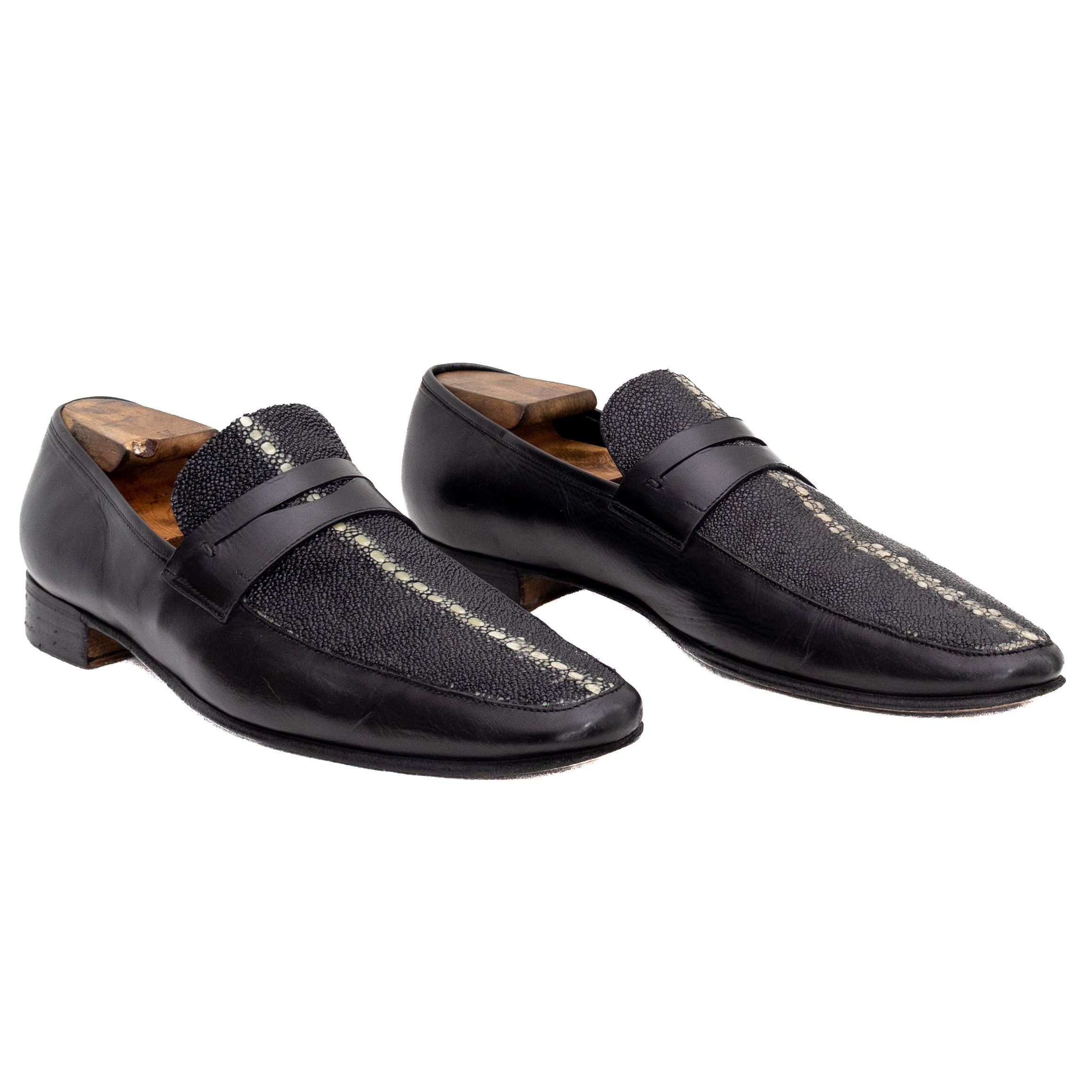 Salvatore Ferragamo Salvatore Ferragamo Stingray Leather Loafers Black US 12 D Size US 12 / EU 45 - 6 Thumbnail