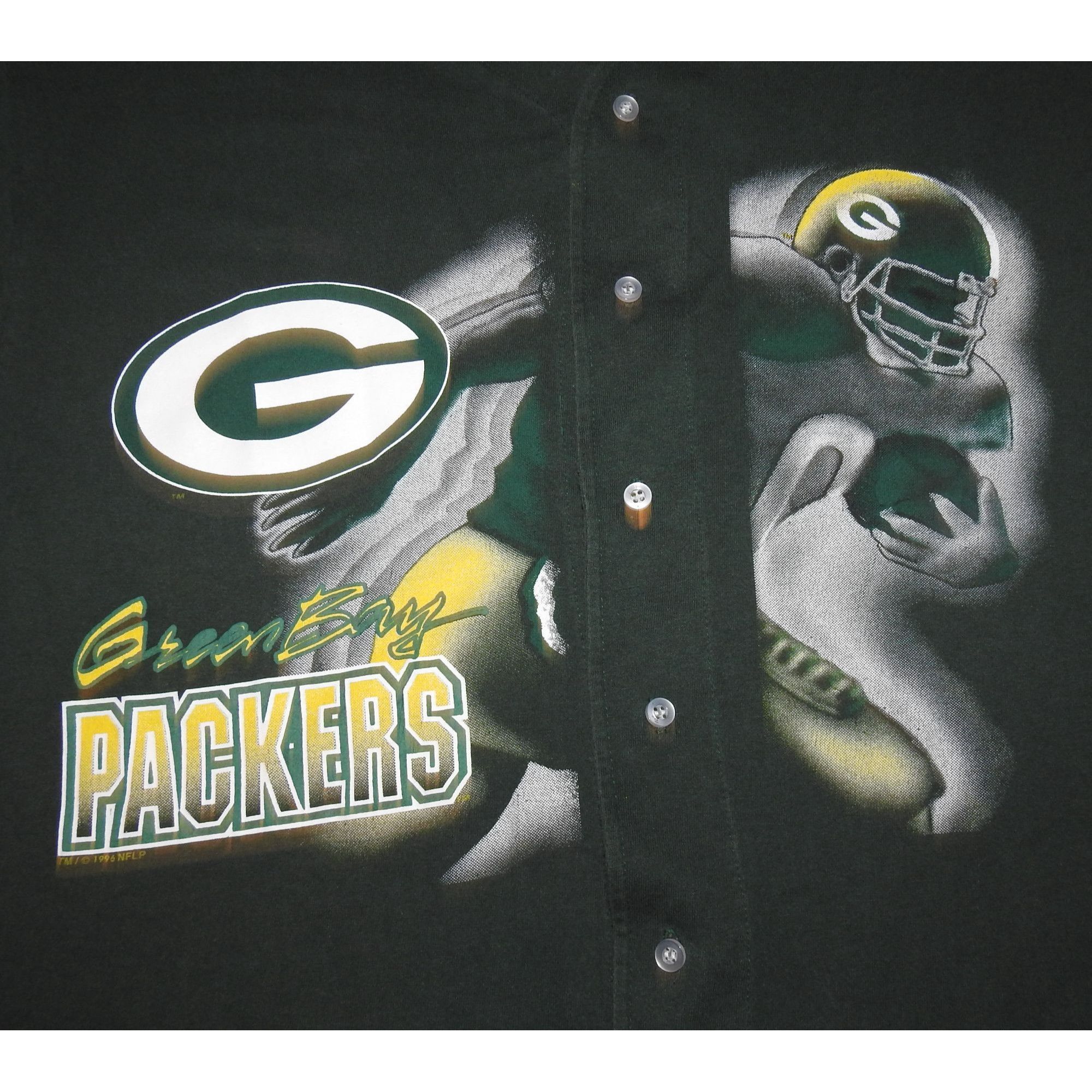 NFL Vintage 90s Green Bay Packers Badger Sport Baseball Jersey M Size US XL / EU 56 / 4 - 2 Thumbnail