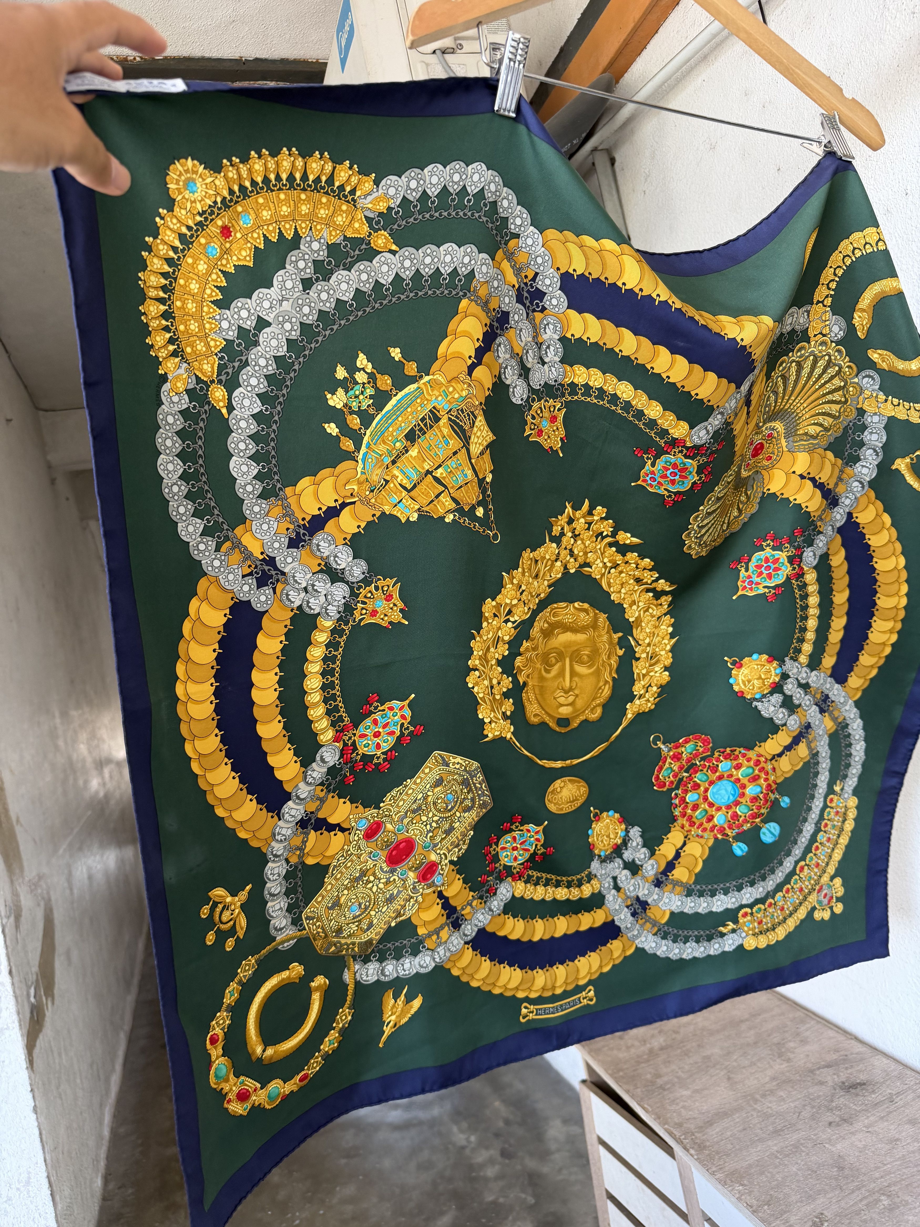 Hermes Vintage 90s Hermes Kosmima Silk Square Scarf Size ONE SIZE - 11 Thumbnail