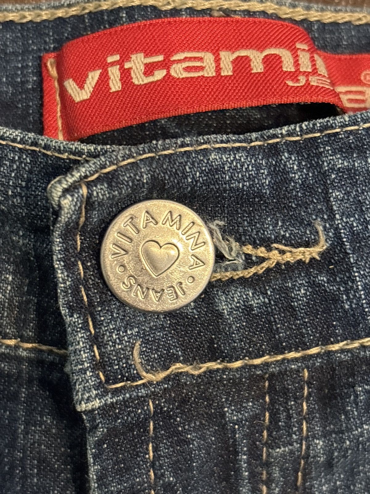 Vintage Flared Vitamina Jeans Made in Italy - size 12 (48) Size 36" / US 14 / IT 50 - 4 Thumbnail