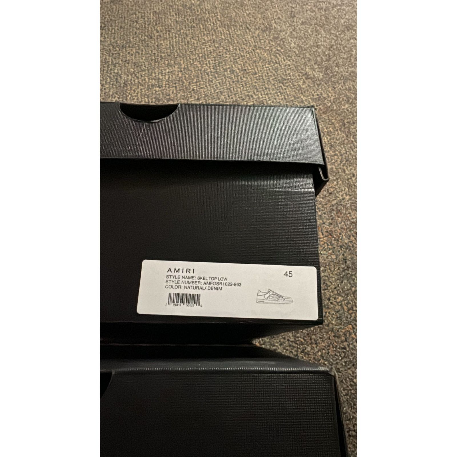 Amiri o1rshd1 Skelton Low-Top Sneakers in Natural/Denim Size US 12 / EU 45 - 23 Thumbnail