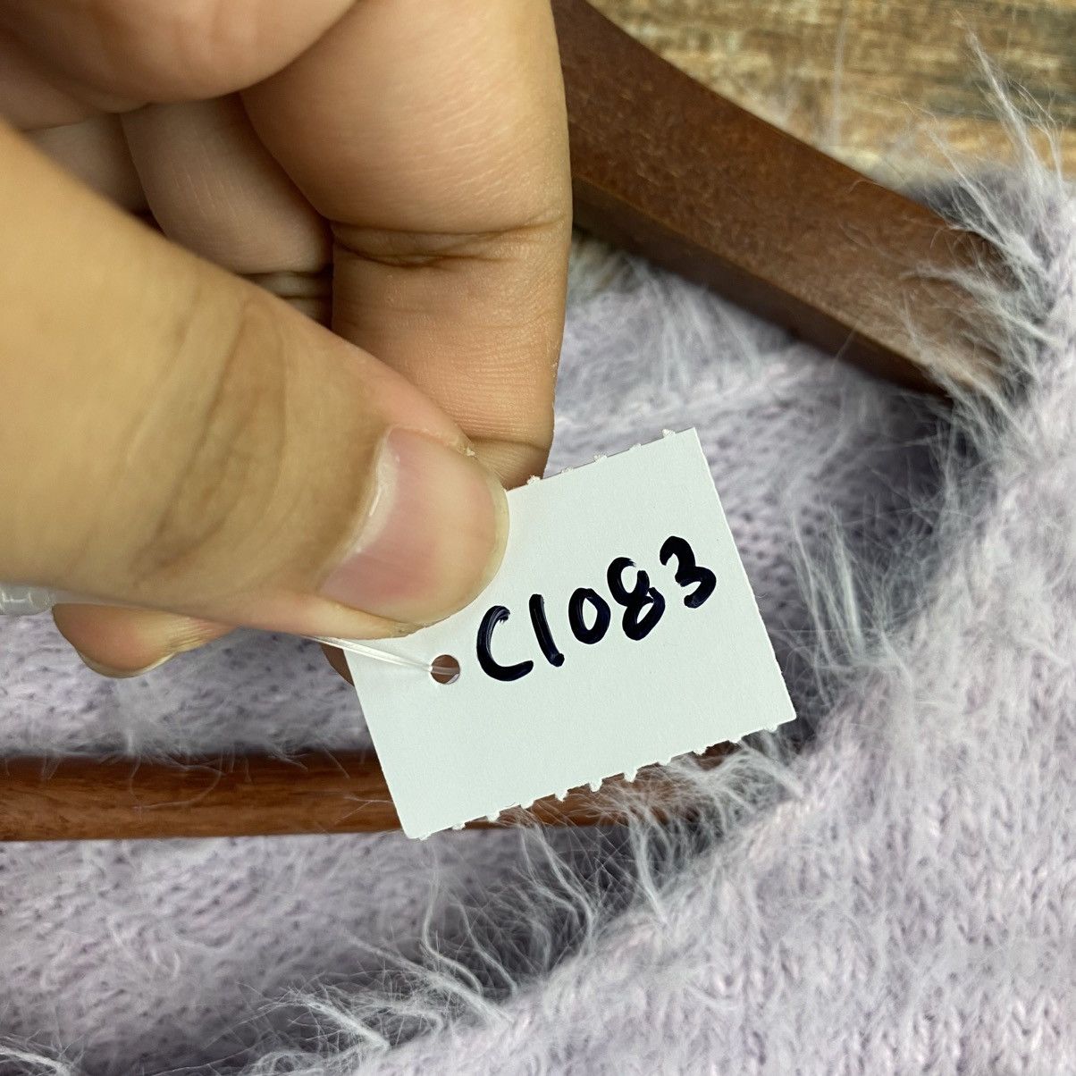 Japanese Brand DL Te Chichi Purple Fur shaggy mohair Knitwear #C1083 Size S / US 4 / IT 40 - 10 Thumbnail