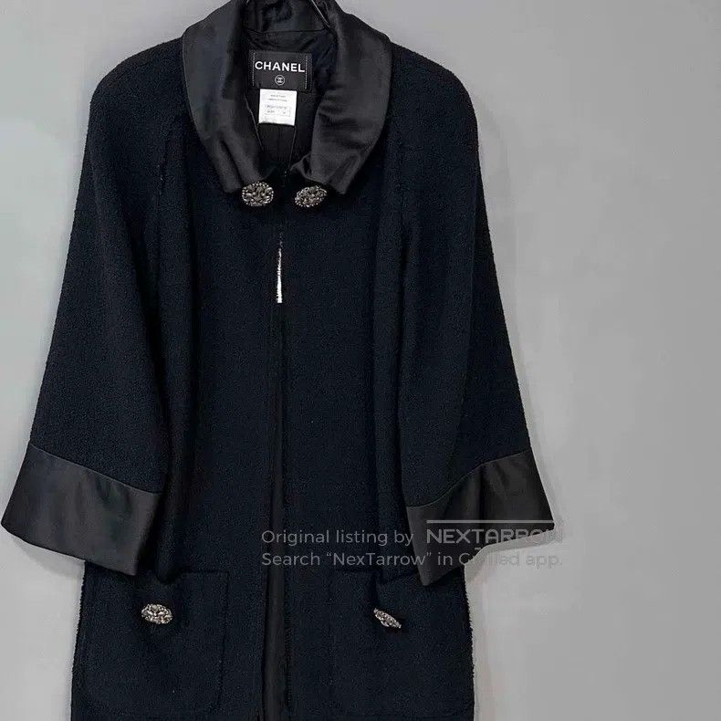 Chanel Chanel Crystal button wool coat Size XXS / US 00 / IT 34 - 2 Thumbnail