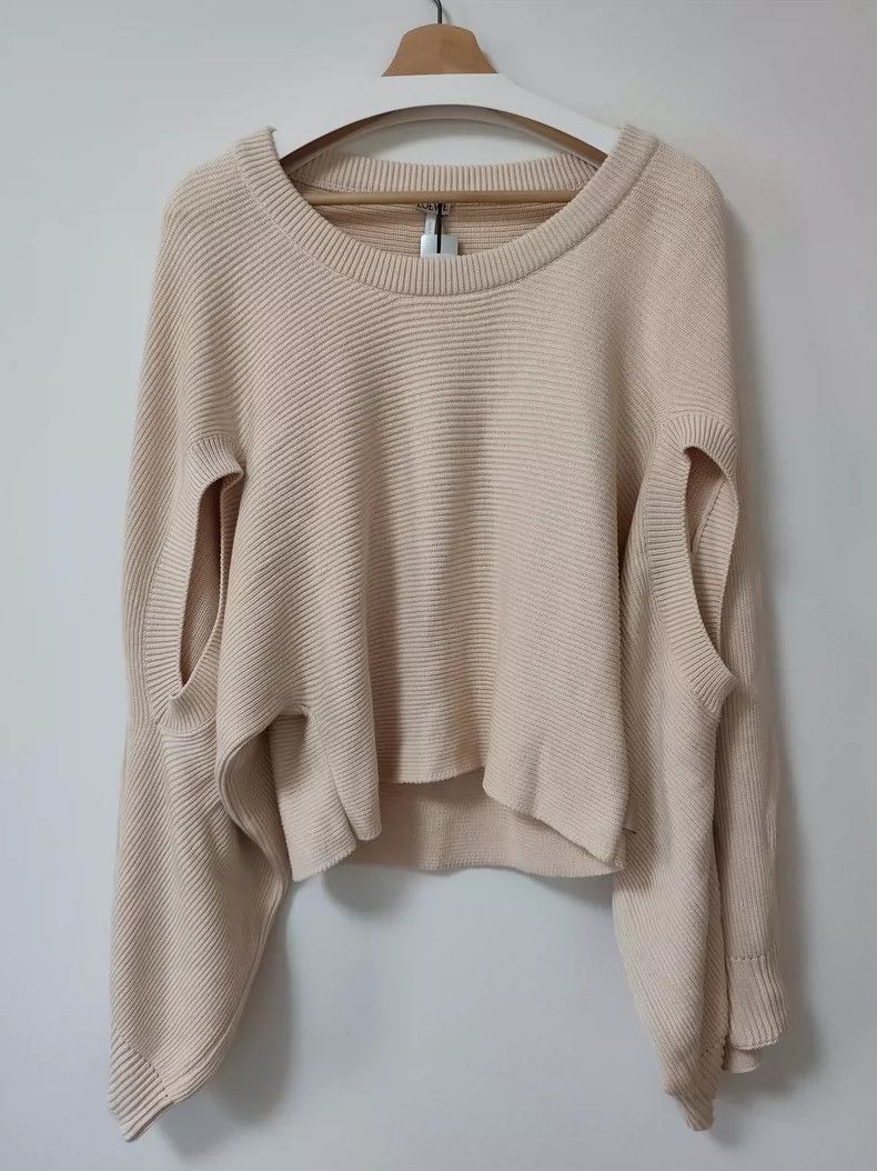 LOEWE Round neck loose knit sweater