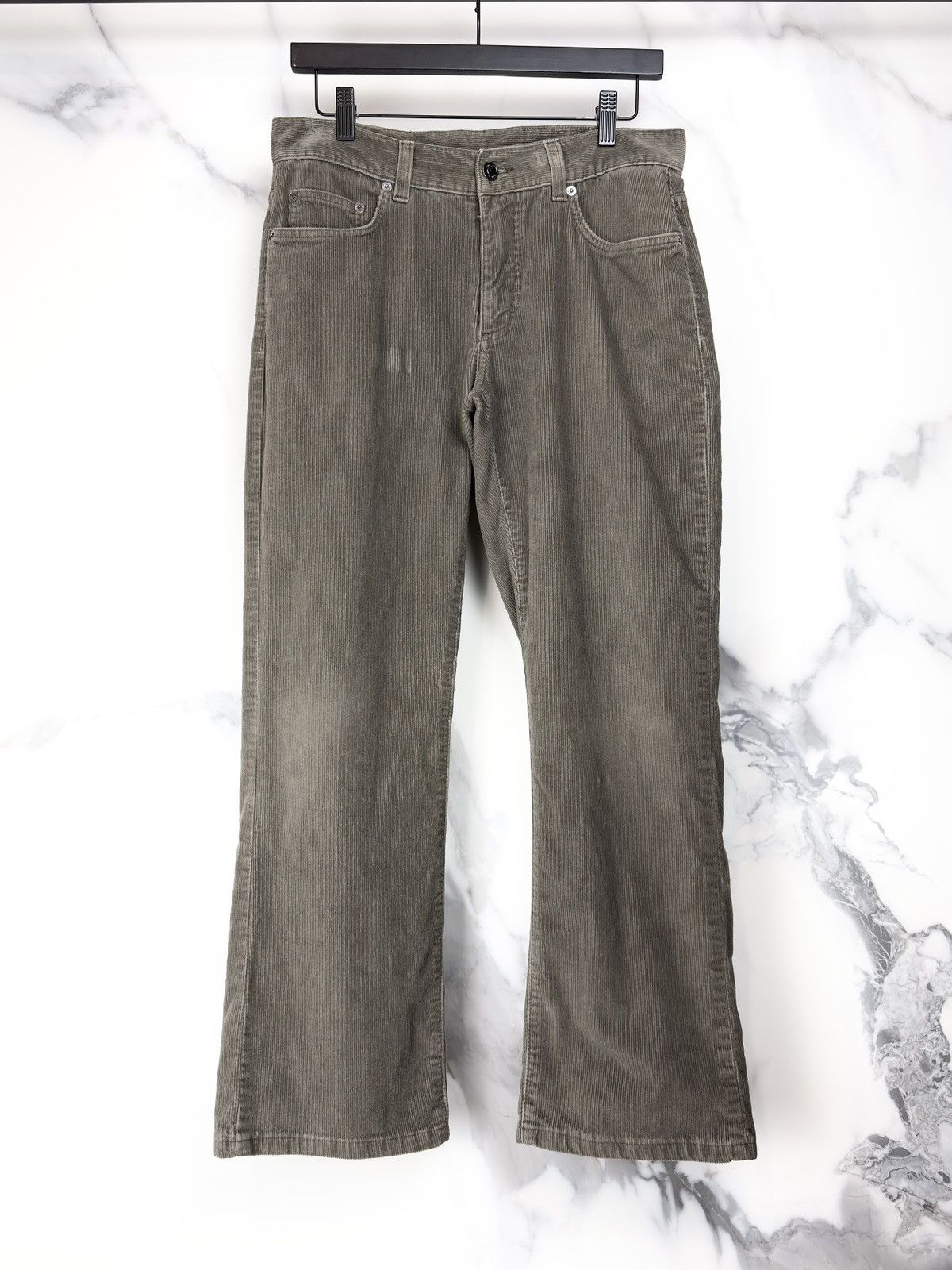 Gucci Gucci Tom Ford Leather Patch Bootcut Corduroy Jeans Olive Size US 32 / EU 48 - 1 Thumbnail