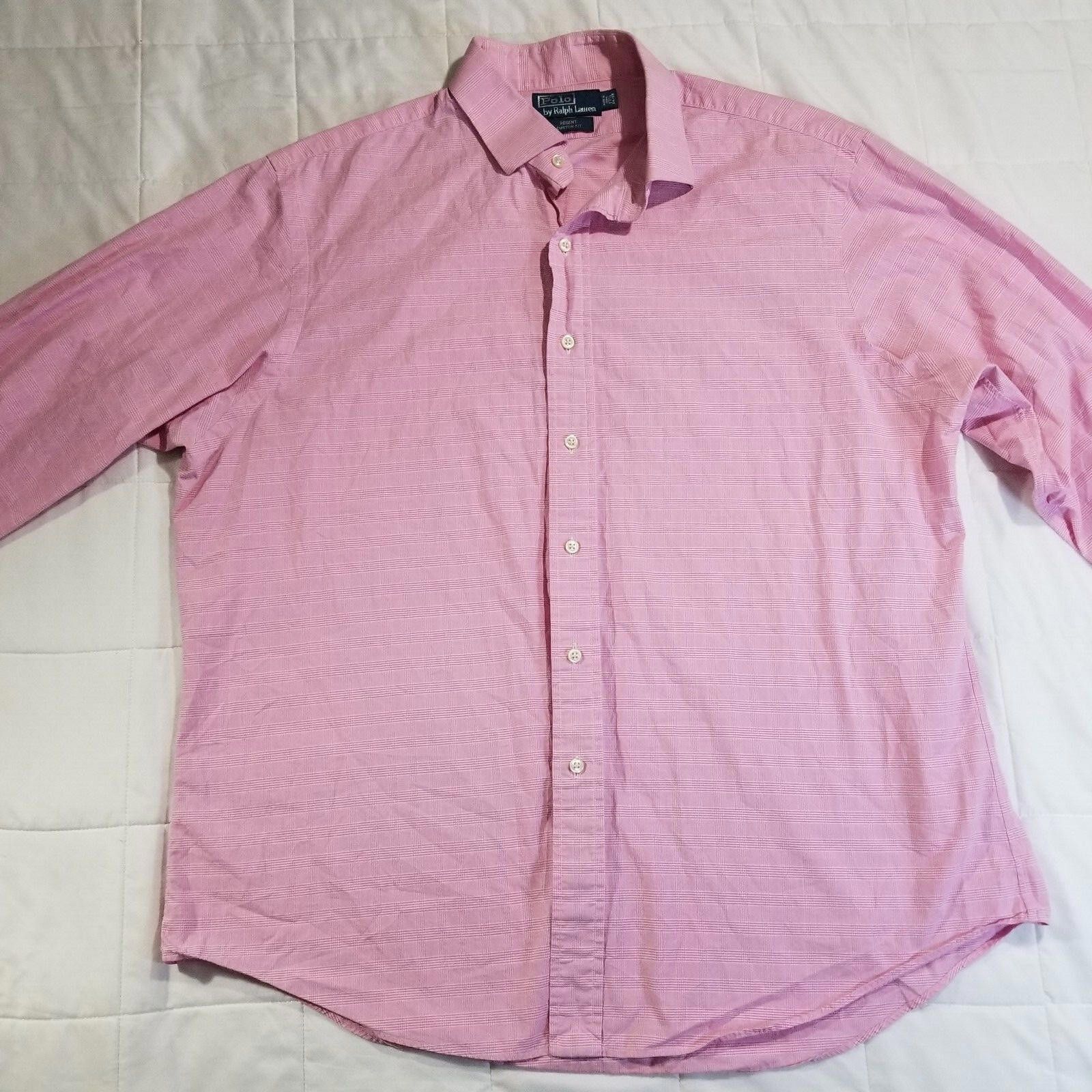 Polo Ralph Lauren Polo Ralph Lauren Regent Custom Fit Pink Button 17.5 34/35 Size US M / EU 48-50 / 2 - 2 Thumbnail