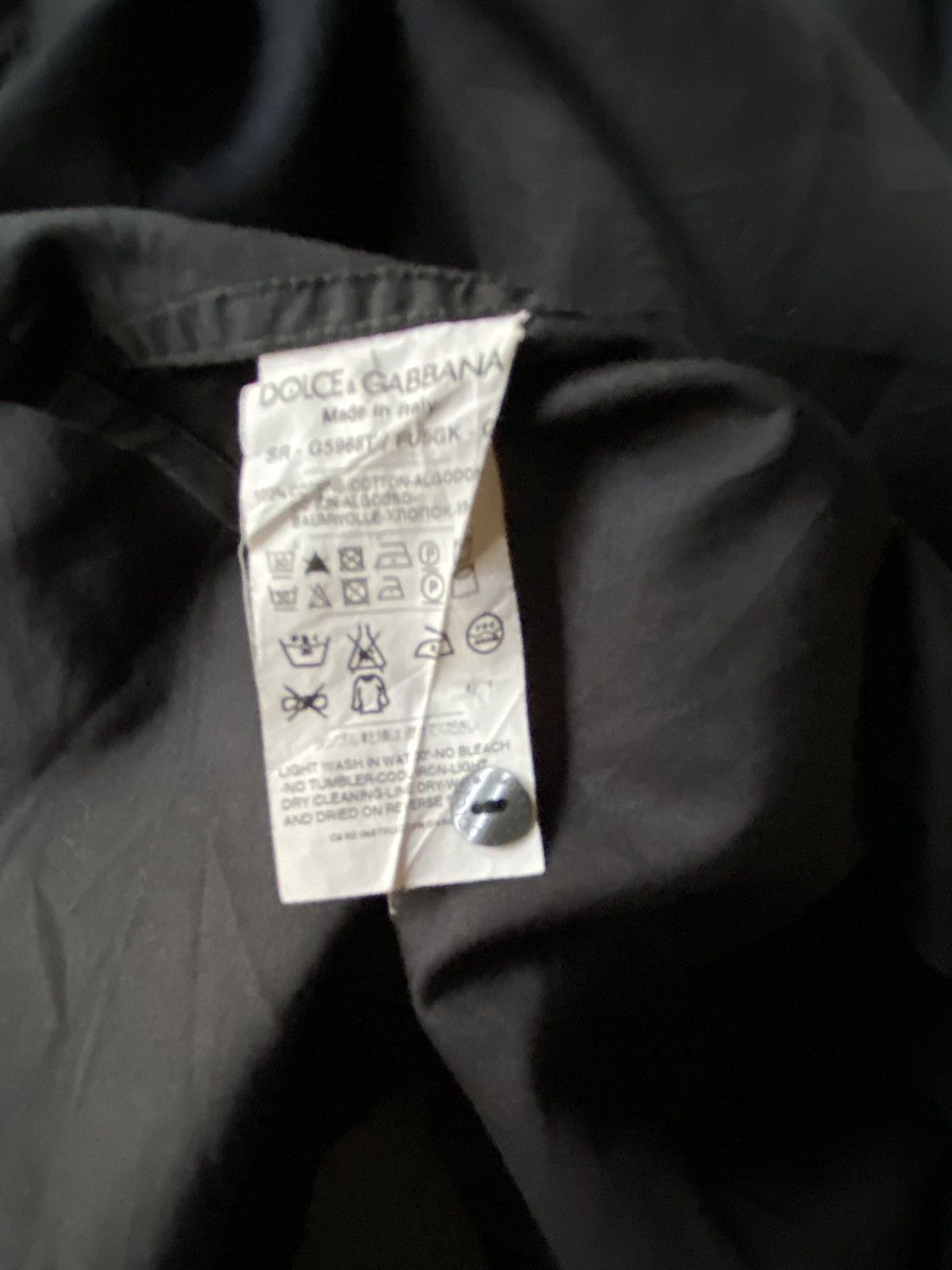 Dolce & Gabbana DOLCE & GABBANA Men black long-sleeved shirt, formal style Size US XXS / EU 40 - 5 Thumbnail