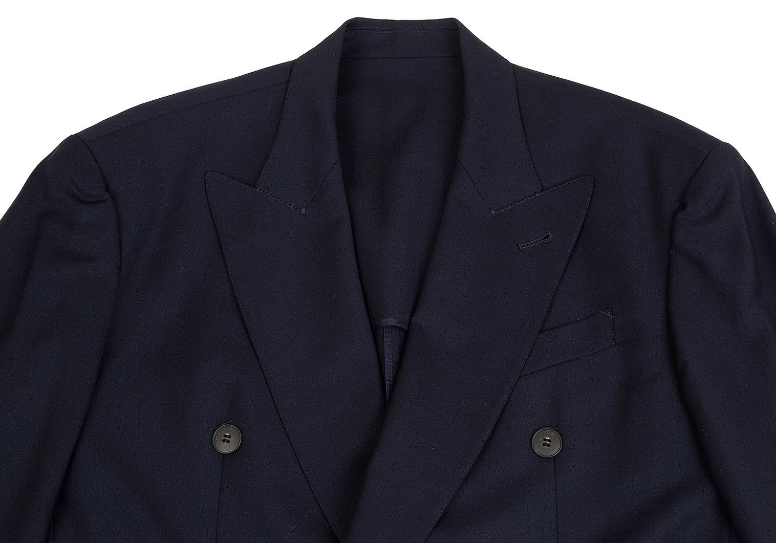 Jean Paul Gaultier Wool Peak Lapel Double Jacket in Navy, Size M Size US M / EU 48-50 / 2 - 2 Thumbnail