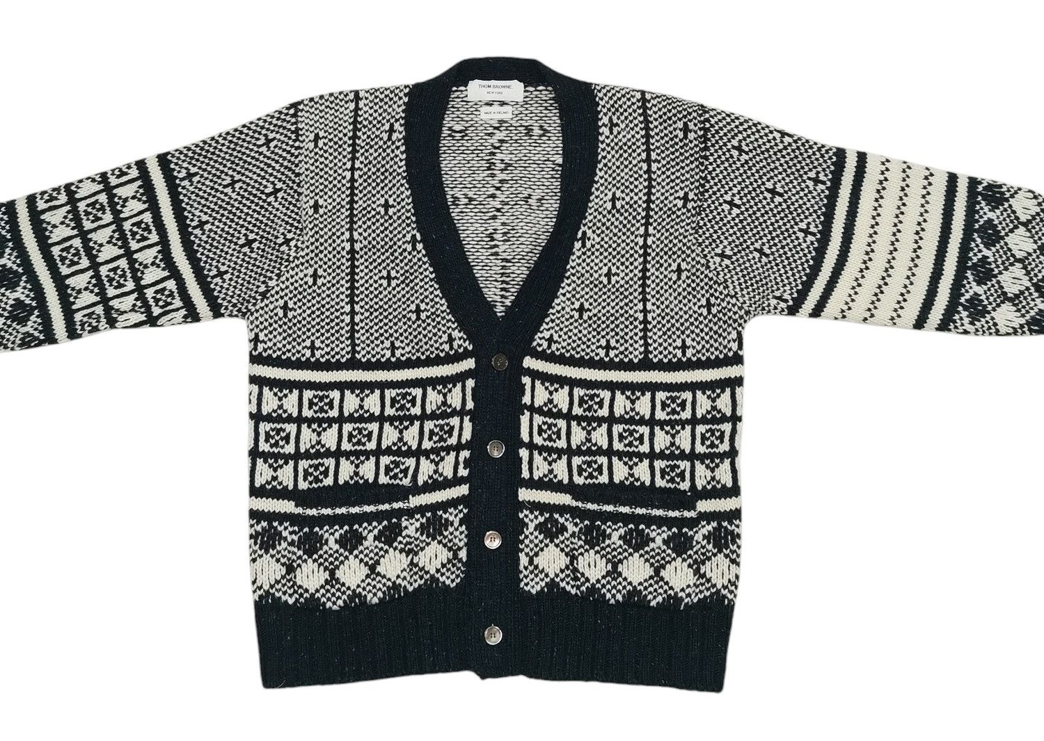 Thom Browne Thom Browne Mohair Blend 4 Bar Knit Cardigan Jacket Size US S / EU 44-46 / 1 - 10 Thumbnail