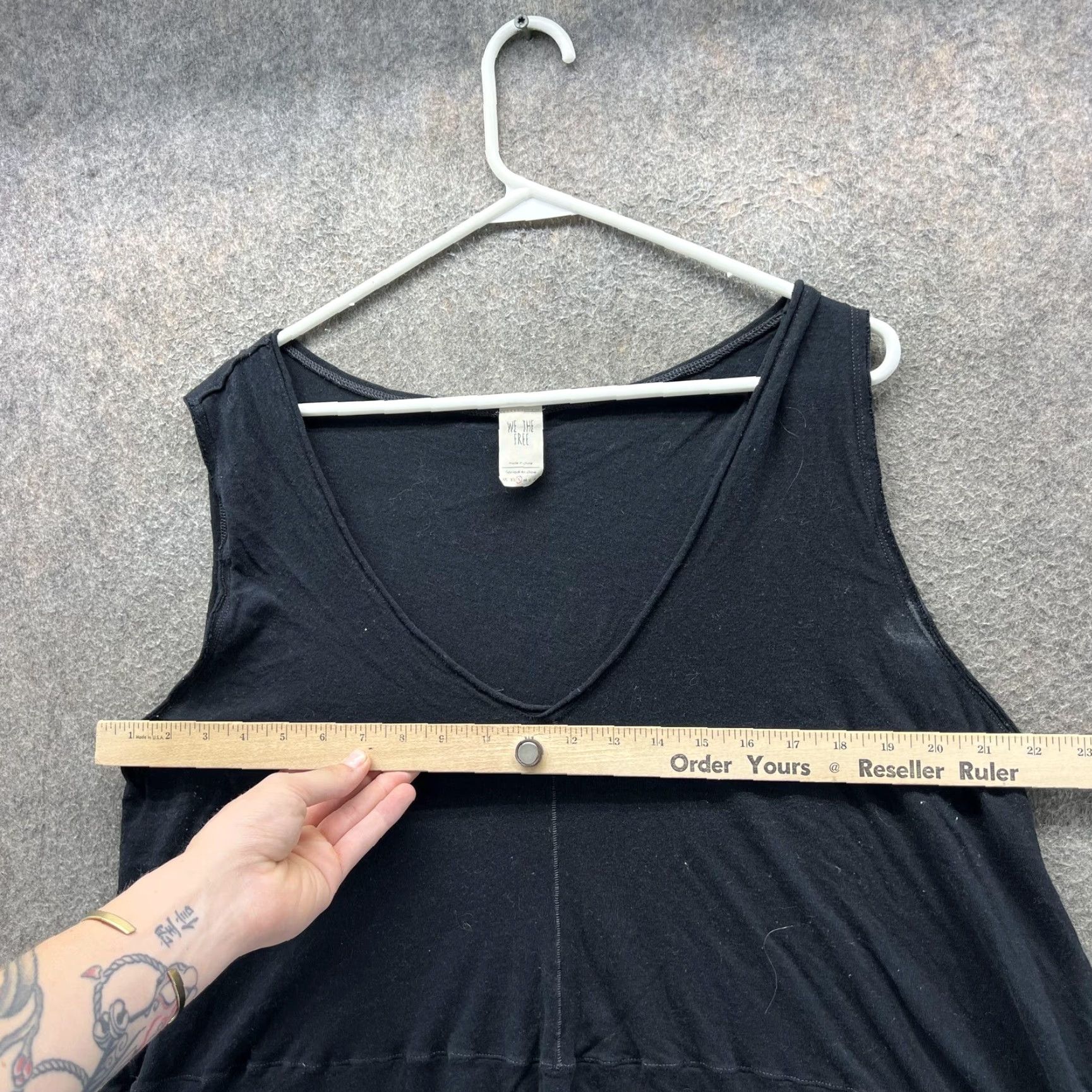 Free People Free People Tank Top Womens Small Black V Neck Layered Asym Hem Hi Low Tunic Top Size S / US 4 / IT 40 - 4 Thumbnail