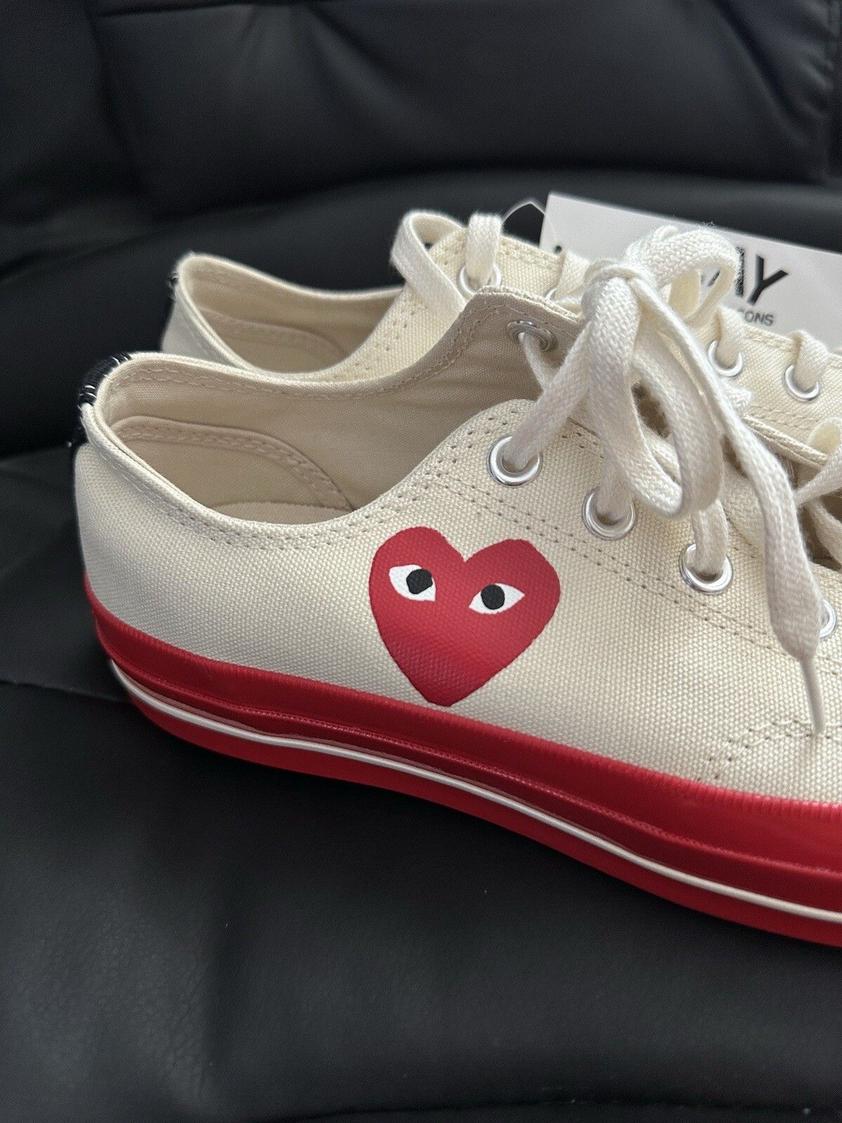 Comme des Garcons PLAY × Converse COMME DES GARCONS PLAY x Converse Chuck Taylor Sneakers Mens Size US 8.5 / EU 41-42 - 6 Thumbnail