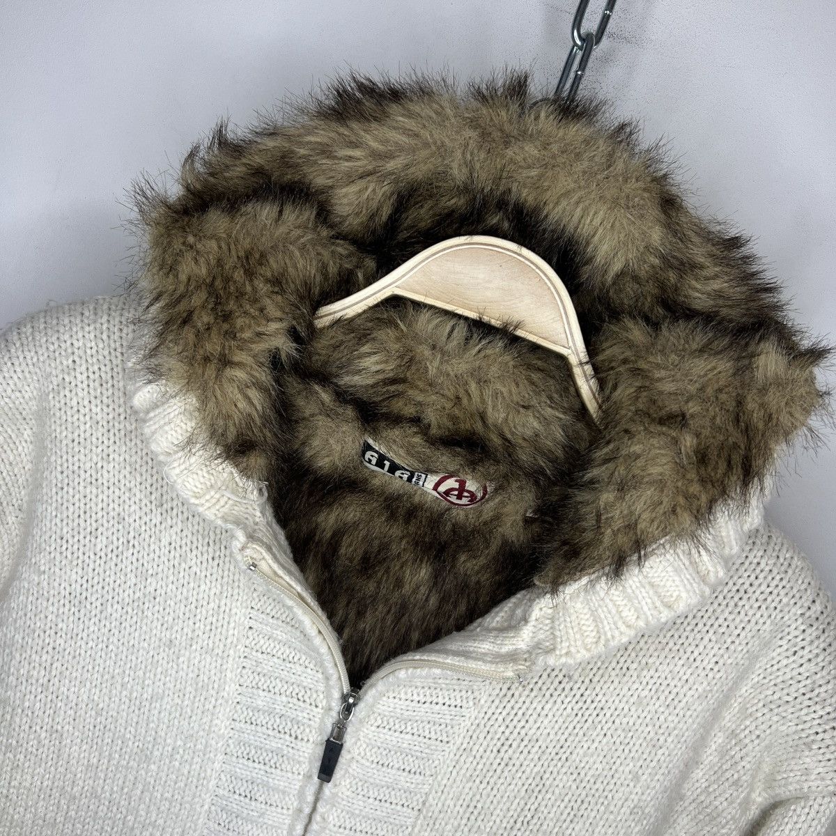 If Six Was Nine × Japanese Brand × Le Grande Bleu (L.G.B.) Fur Hoodie Ifsixwasnine LGB Style Y2K Japanese Brand Size US M / EU 48-50 / 2 - 2 Thumbnail
