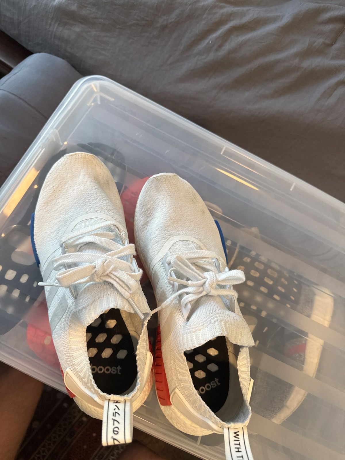 Adidas Adidas NMD r1 vintage white Size US 10 / EU 43 - 4 Thumbnail