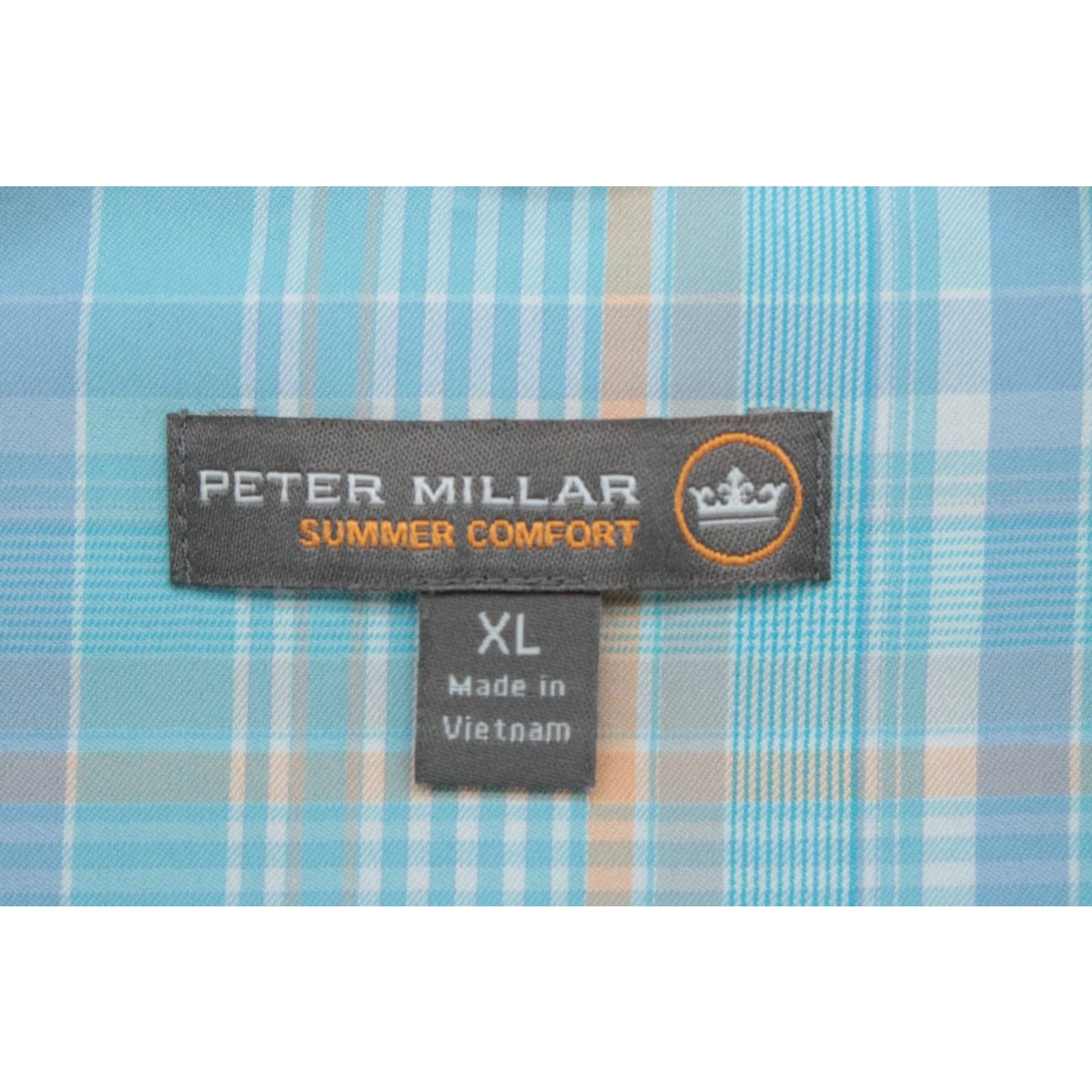Peter Millar Peter Millar Summer Comfort Shirt Men's XL Performance Stretch Long Sleeve Plaid Blue Size US XL / EU 56 / 4 - 6 Thumbnail