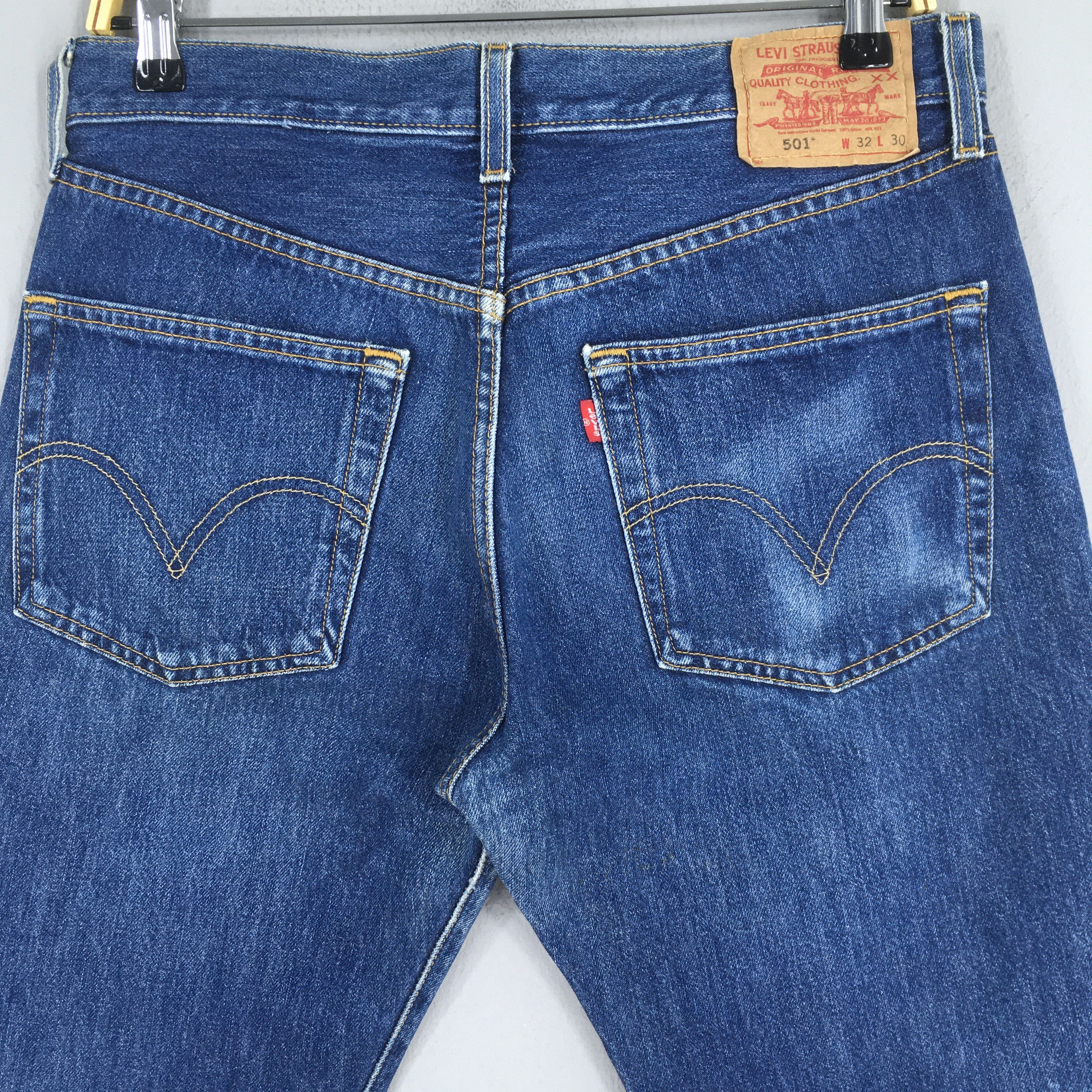 Levi's Size 30x29 Vintage 90s Levi's 501 Faded Blue Jeans S114 Size US 30 / EU 46 - 8 Thumbnail
