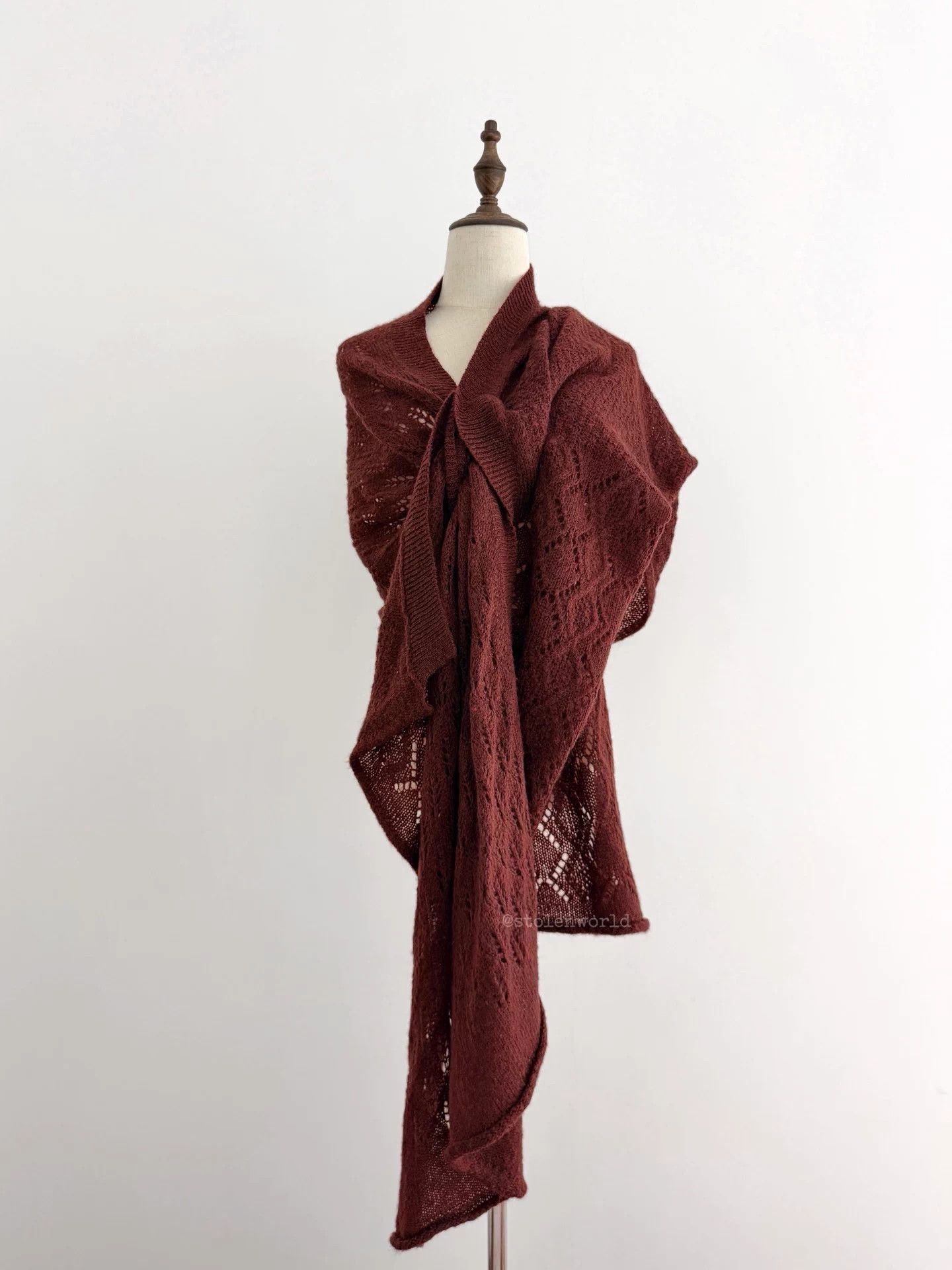 Yohji Yamamoto Yohji Yamamoto Deformed Mohair Blend Knit Stole Size ONE SIZE - 6 Thumbnail