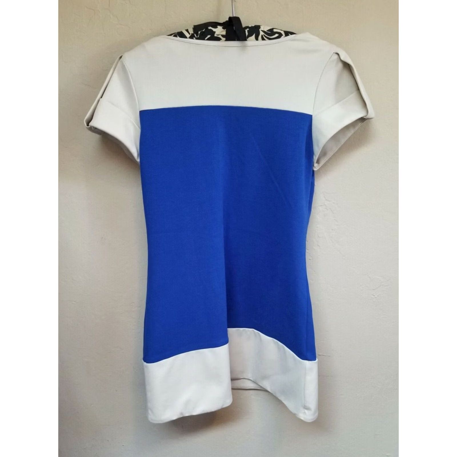 Zara Zara Womens Zip Up Colorblock Cuffed Short Sleeve Tunic Top Medium Blue Casual Size M / US 6-8 / IT 42-44 - 2 Thumbnail