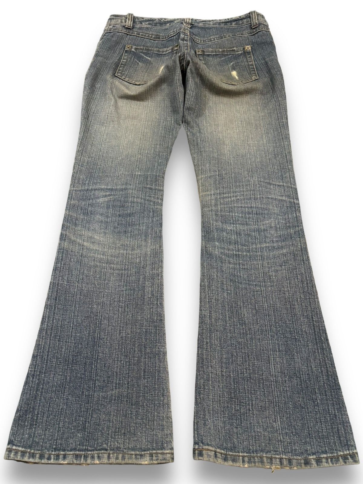 Japanese Brand Vintage Japanese Brand Floral Mud Wash Flare Bush Jeans Size US 31 - 2 Thumbnail