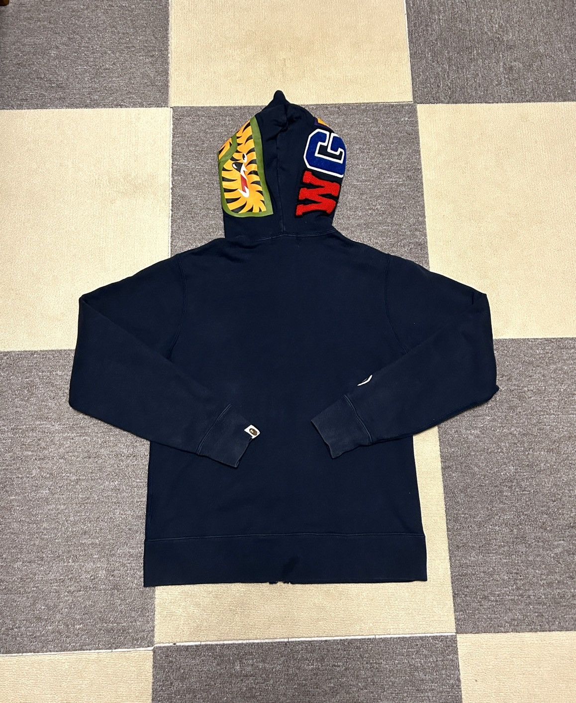 Bape Bape Navy Multi Patch Shark Full Zip Hoodie Size US L / EU 52-54 / 3 - 2 Thumbnail