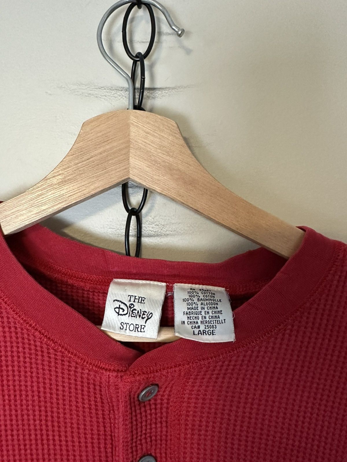 Disney × Vintage Vintage Disney Thermal Henley Long Sleeve Shirt Large Size US L / EU 52-54 / 3 - 3 Thumbnail