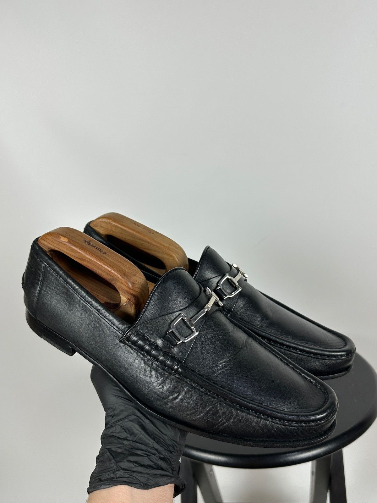 Gucci Gucci Horsebit Black Leather Slip On Loafers Size US 9 / EU 42 - 7 Thumbnail