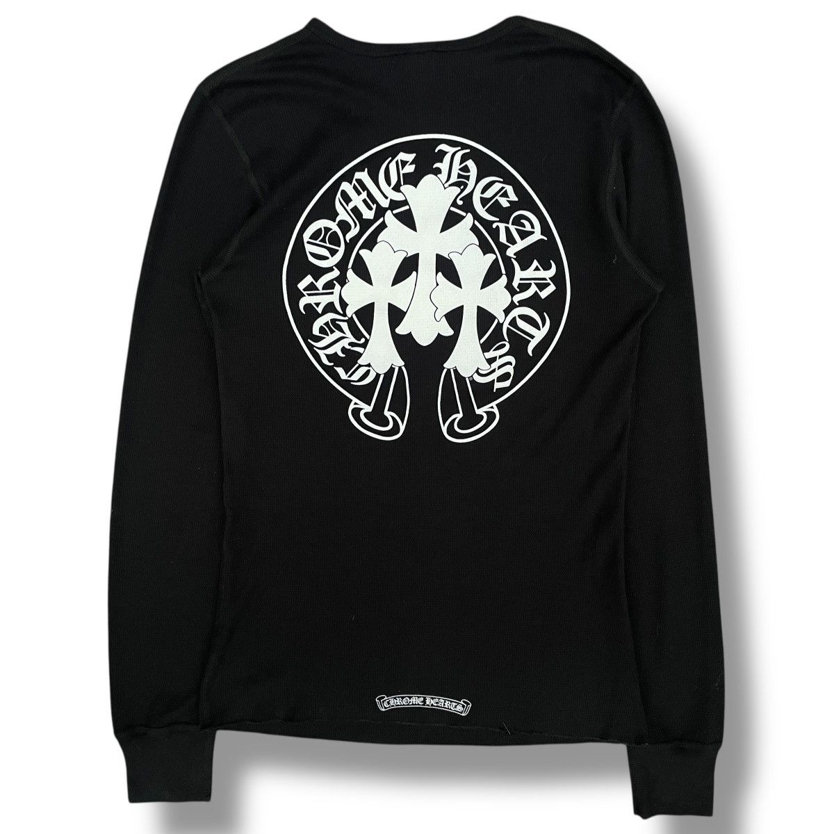 Chrome Hearts RARE Chrome Hearts 2010s Triple Cemetery Cross Thermal L/S Size US S / EU 44-46 / 1 - 10 Thumbnail