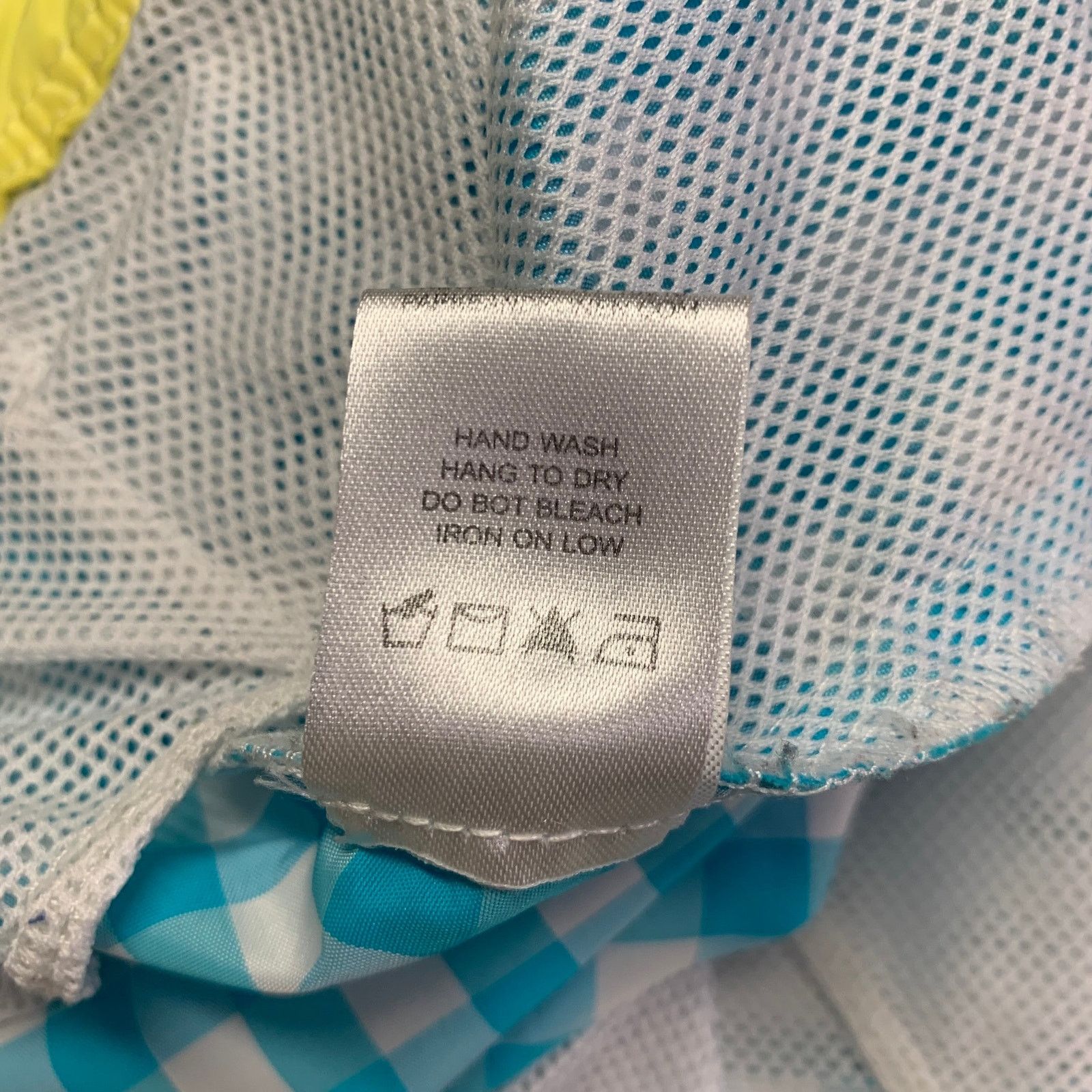 Parke & Ronen Turquoise White Gingham Polyester Blend Swim Trunks Size US 36 / EU 52 - 7 Thumbnail