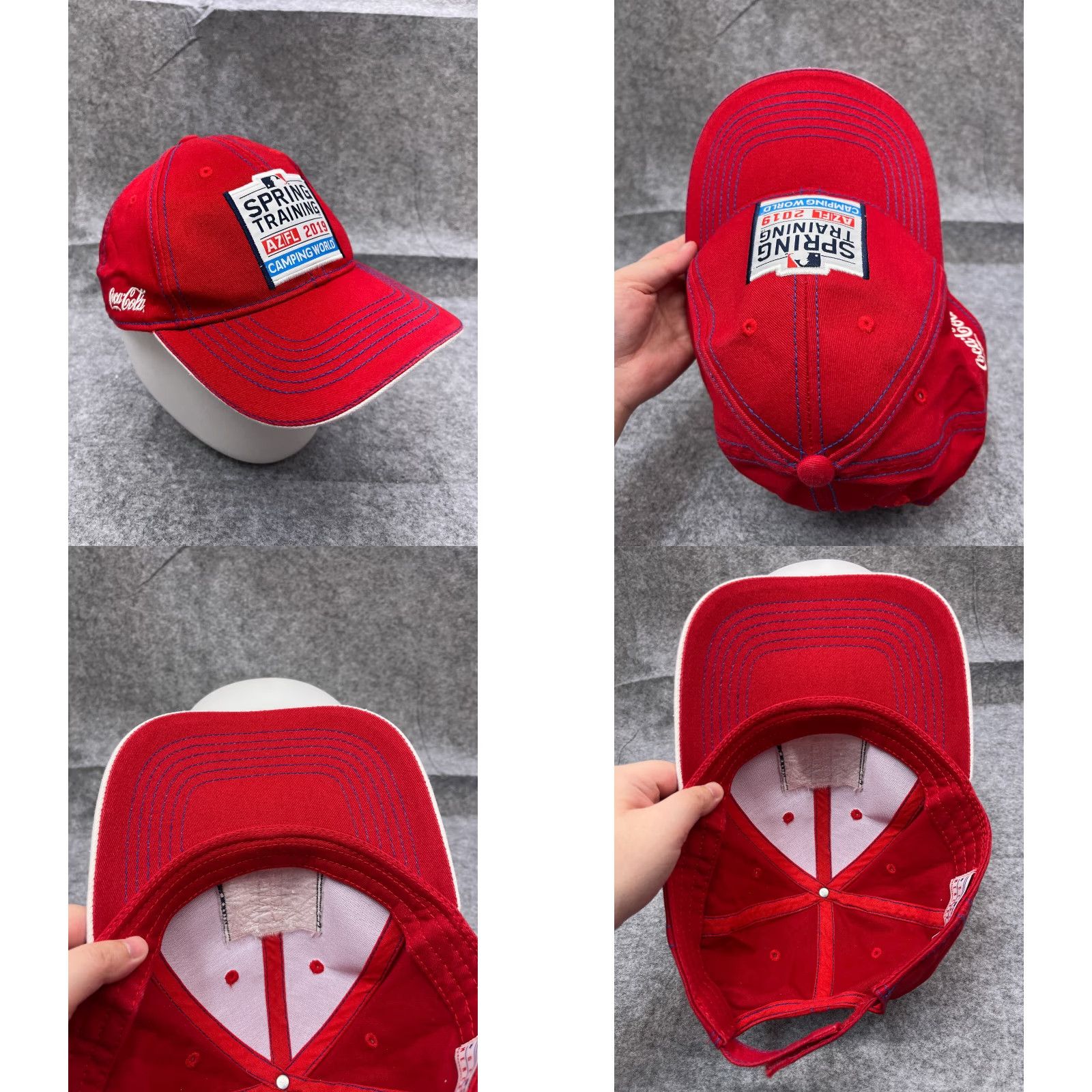 MLB Genuine Merchandise Hat Cap Baseball Cap Adjustable Red Cotton MLB Spring Training AZ FL 2019 Adult One Size Boys Mens Womens (adjusted to fit rules) Size ONE SIZE - 8 Thumbnail