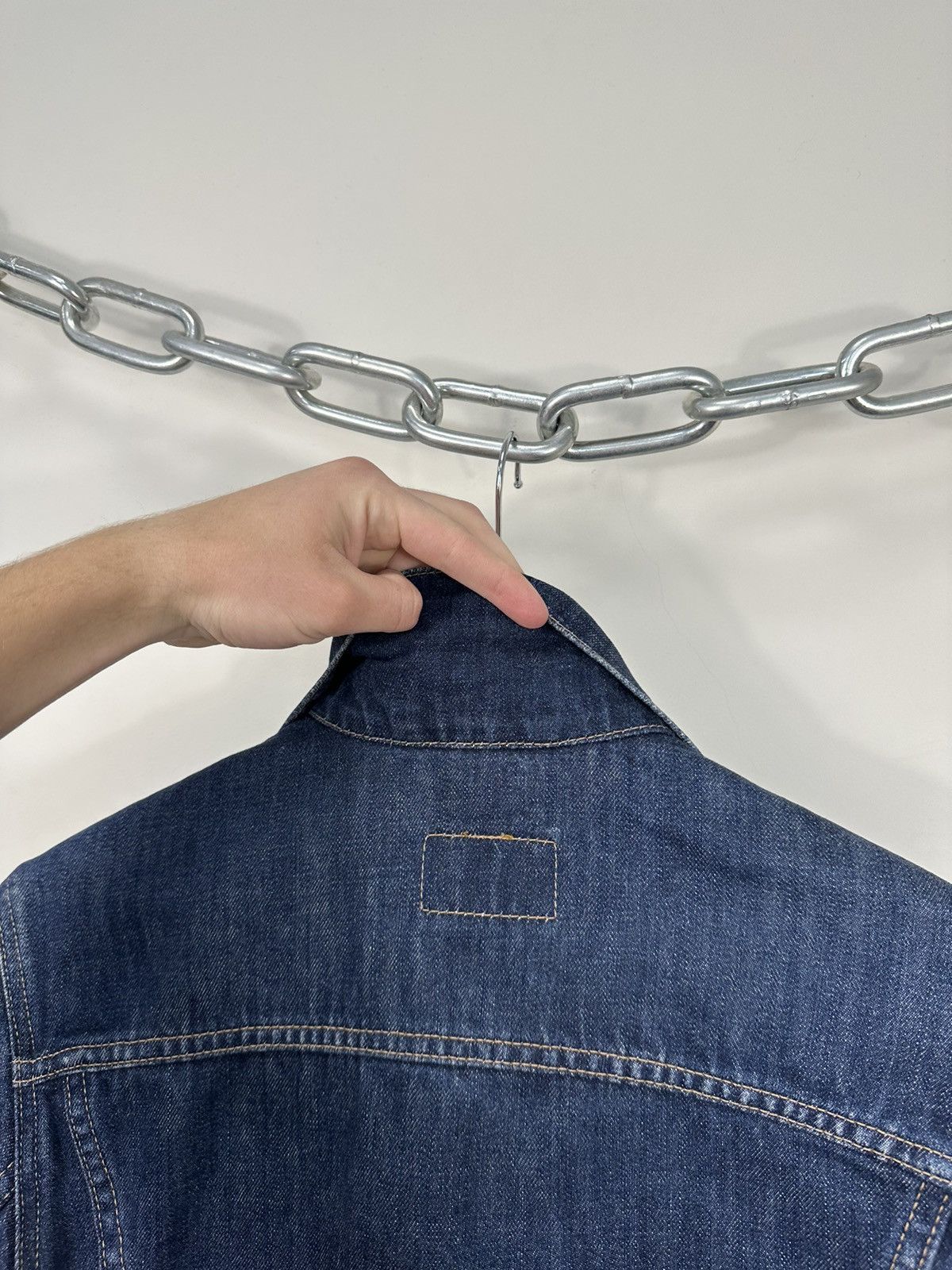 Levi's Vintage 90s Levi's Washed USA Denim Racing Bomber Jacket Size US S / EU 44-46 / 1 - 8 Thumbnail